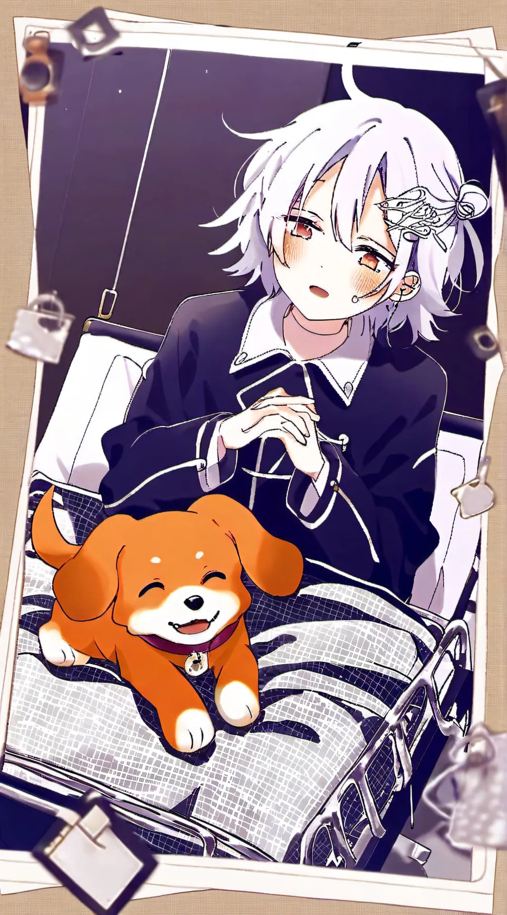 ai character: Dogday born💛🧡 background