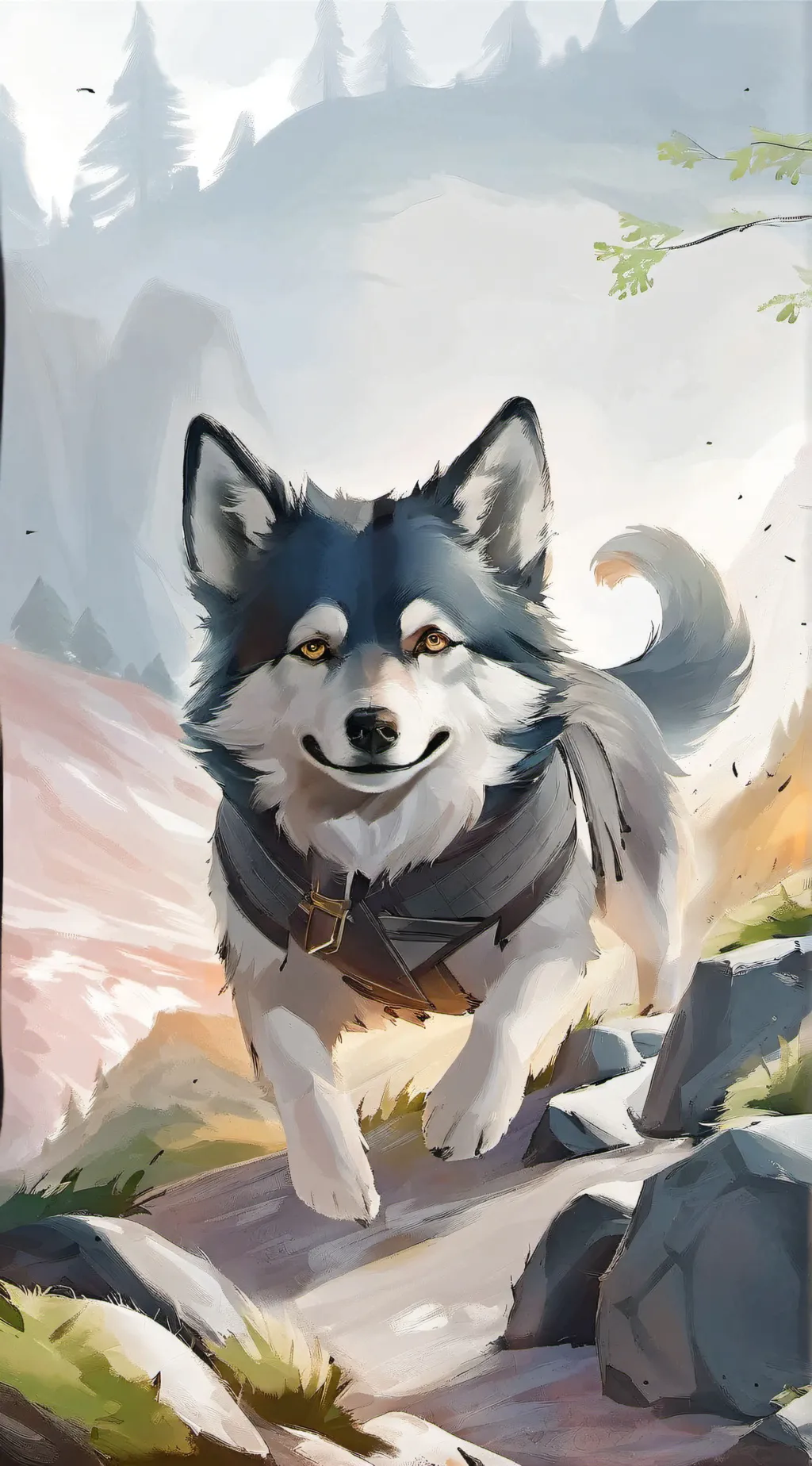 ai character: Granny bluey  background