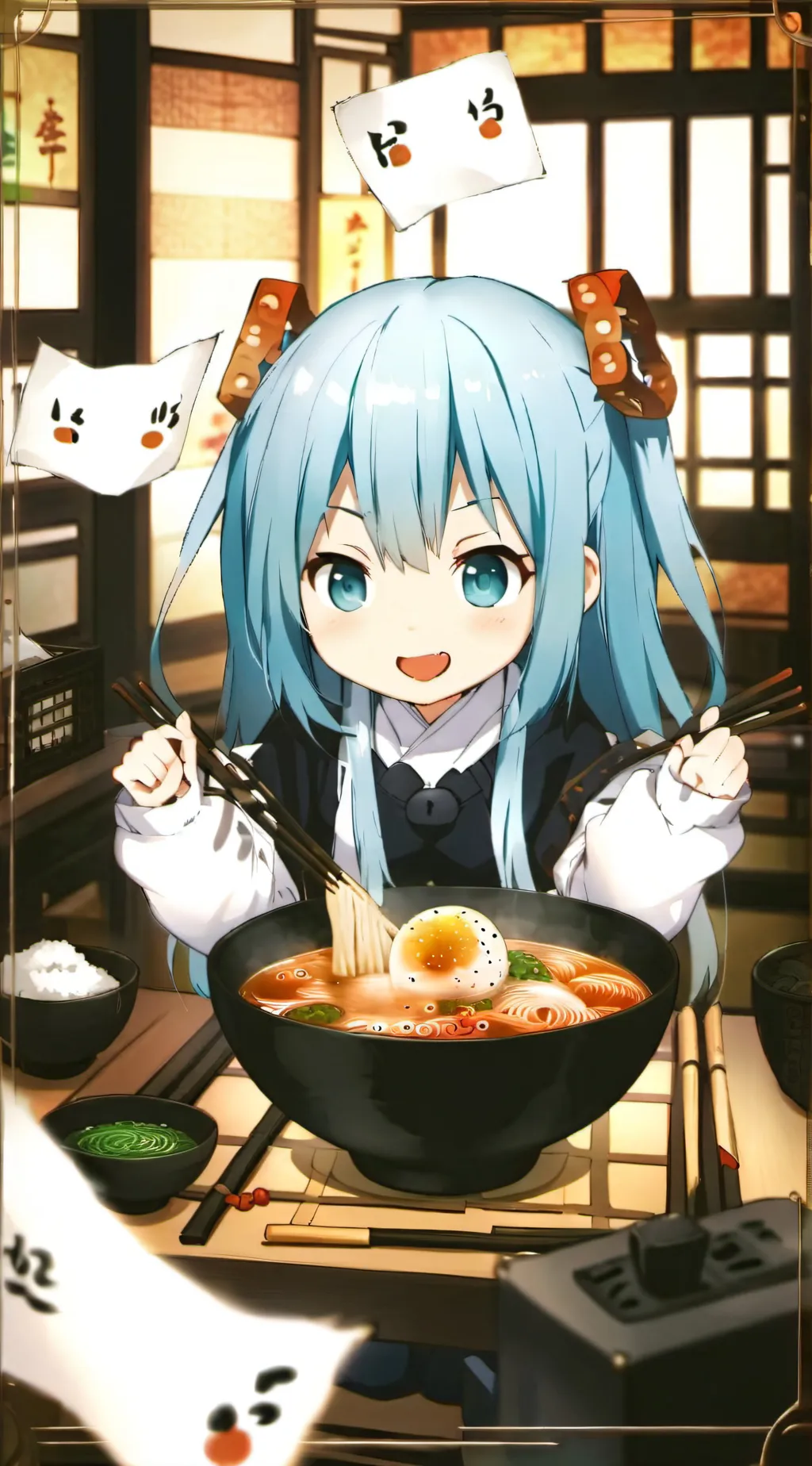 ai character: Hatsune Miku  background