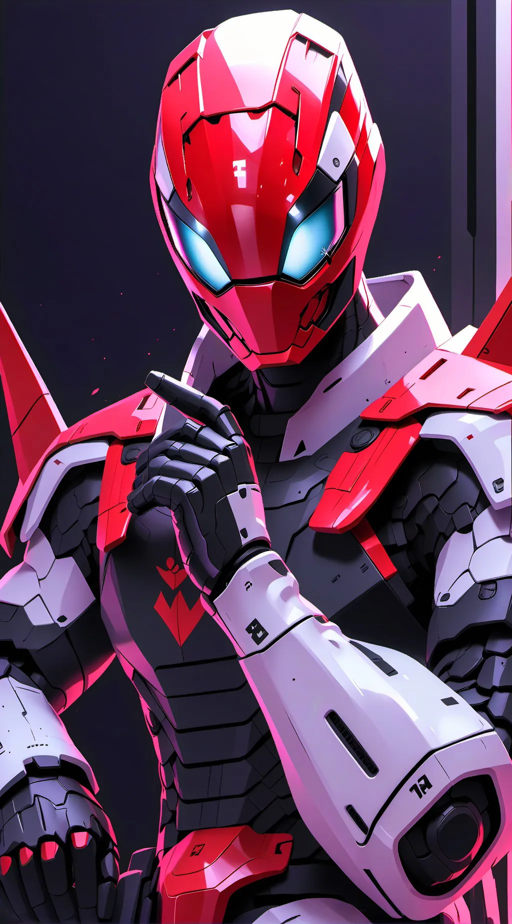 ai character: Red background