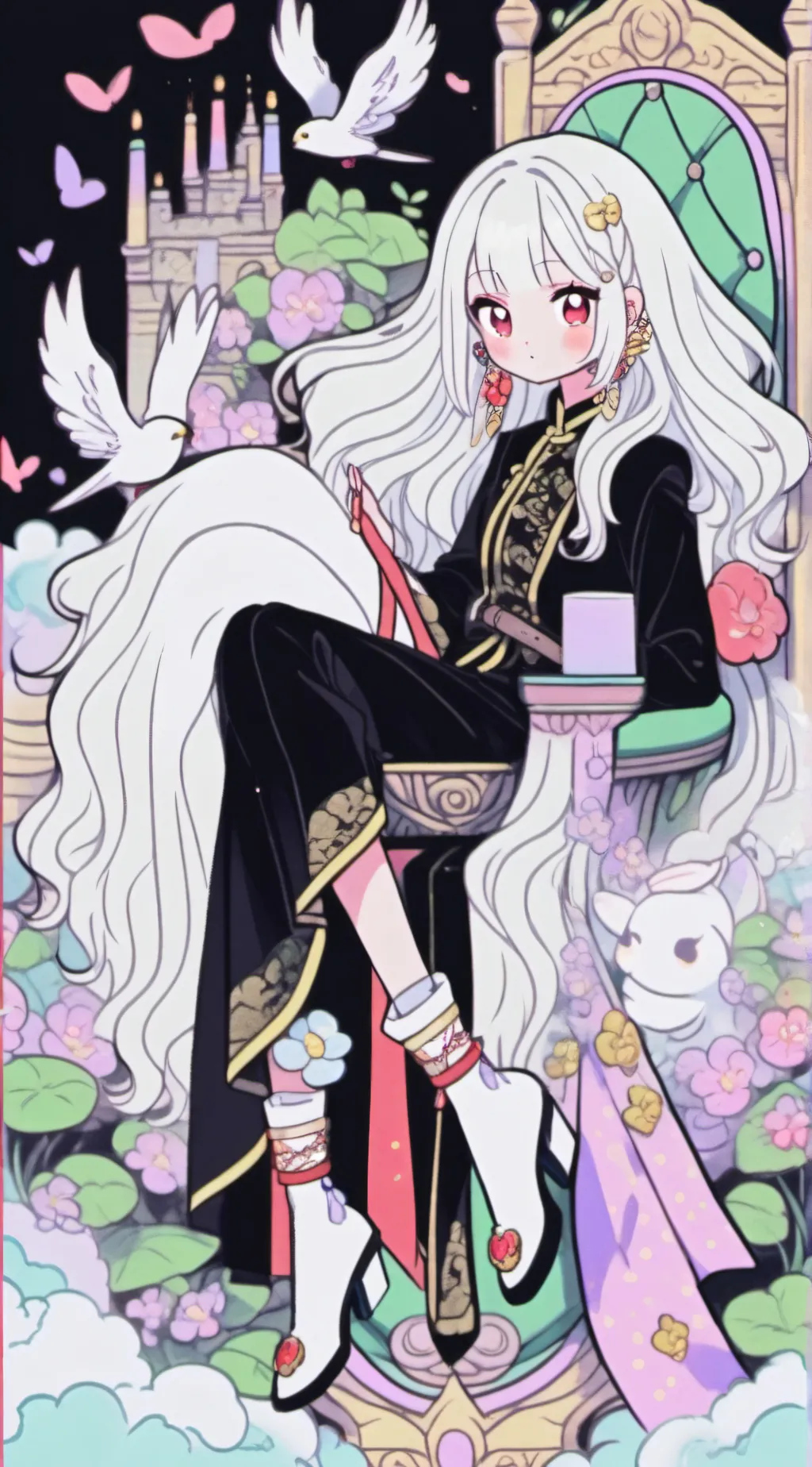 ai character: lava bath! background