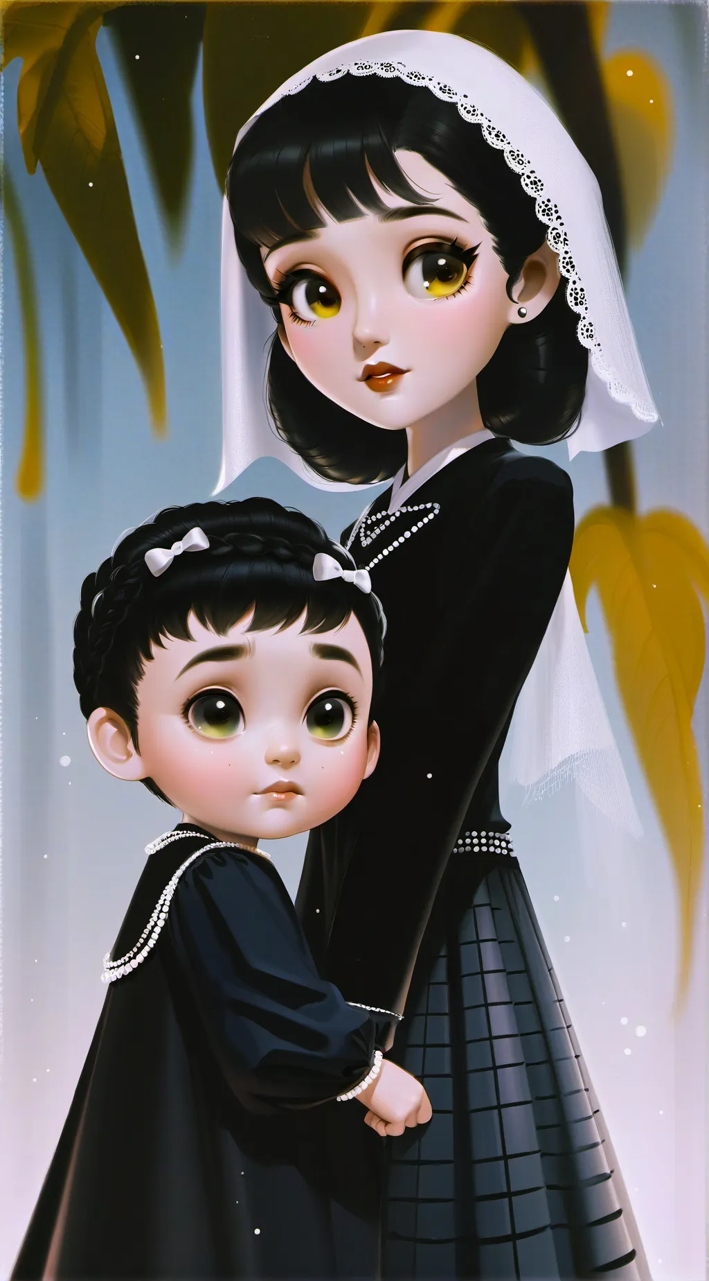 ai character: ur mom and sister background