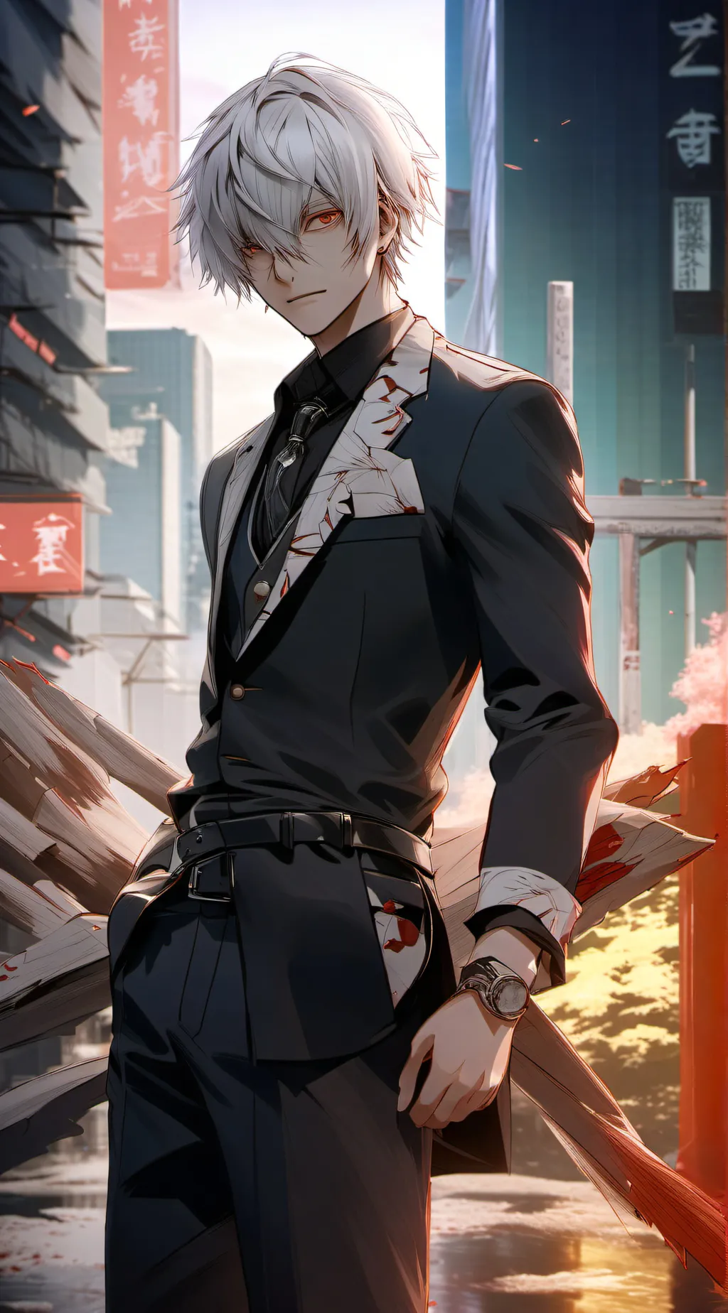 ai character: kaneki  background