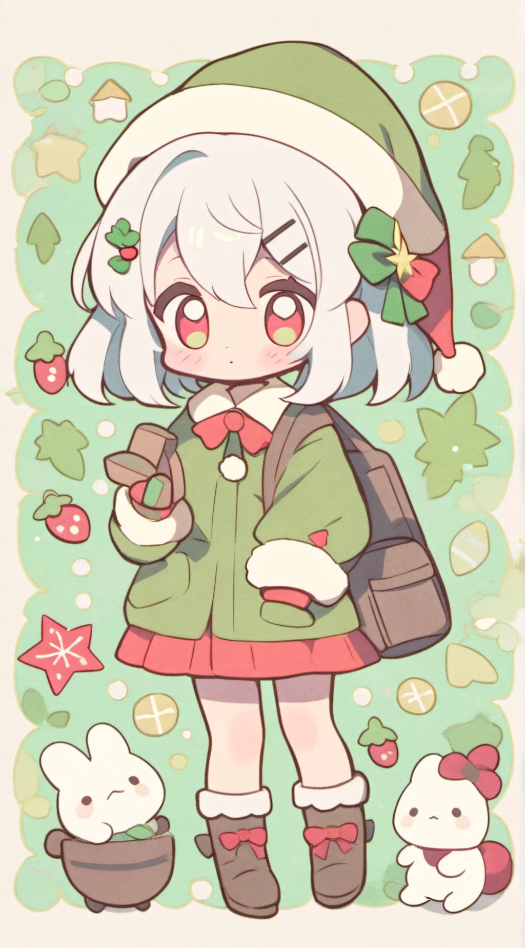 ai character: GF chrismas  background