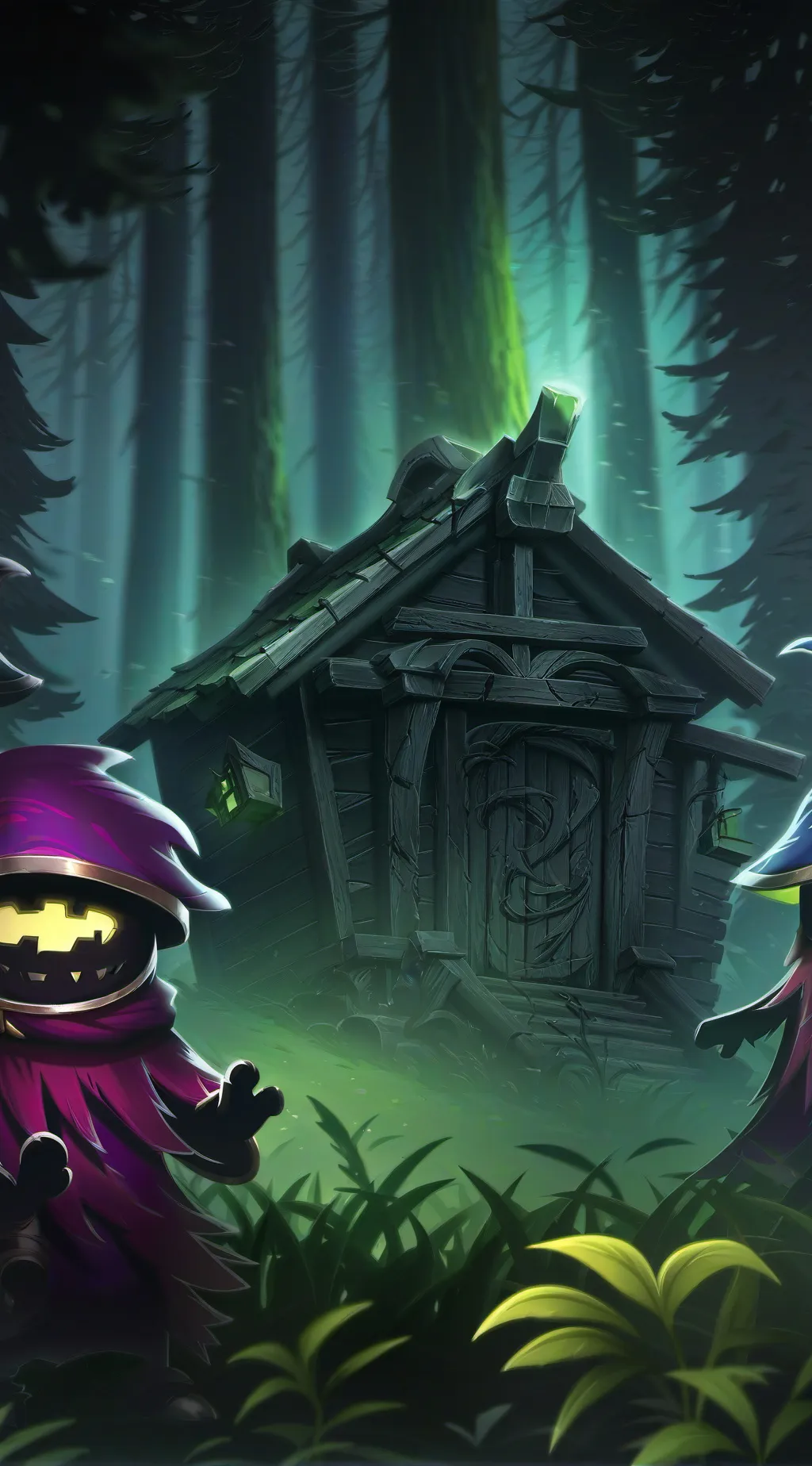 ai character: haunted summer cam background