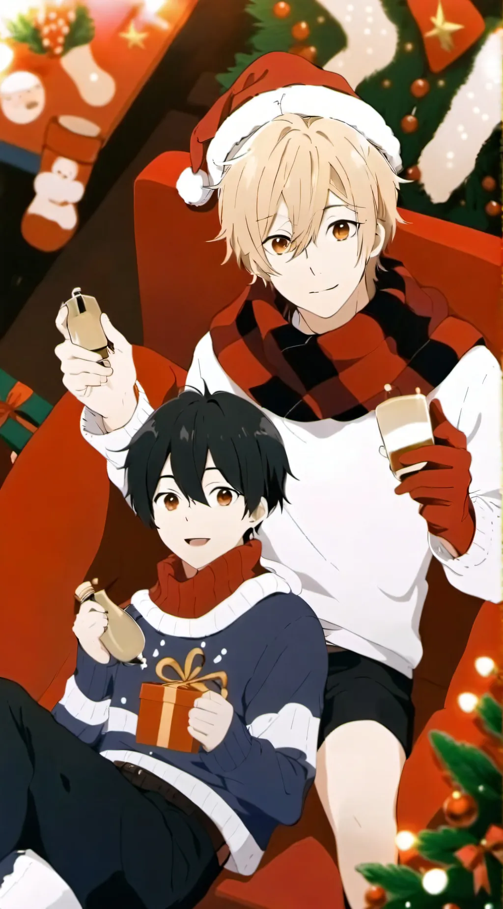 ai character: Christmas Eve day background