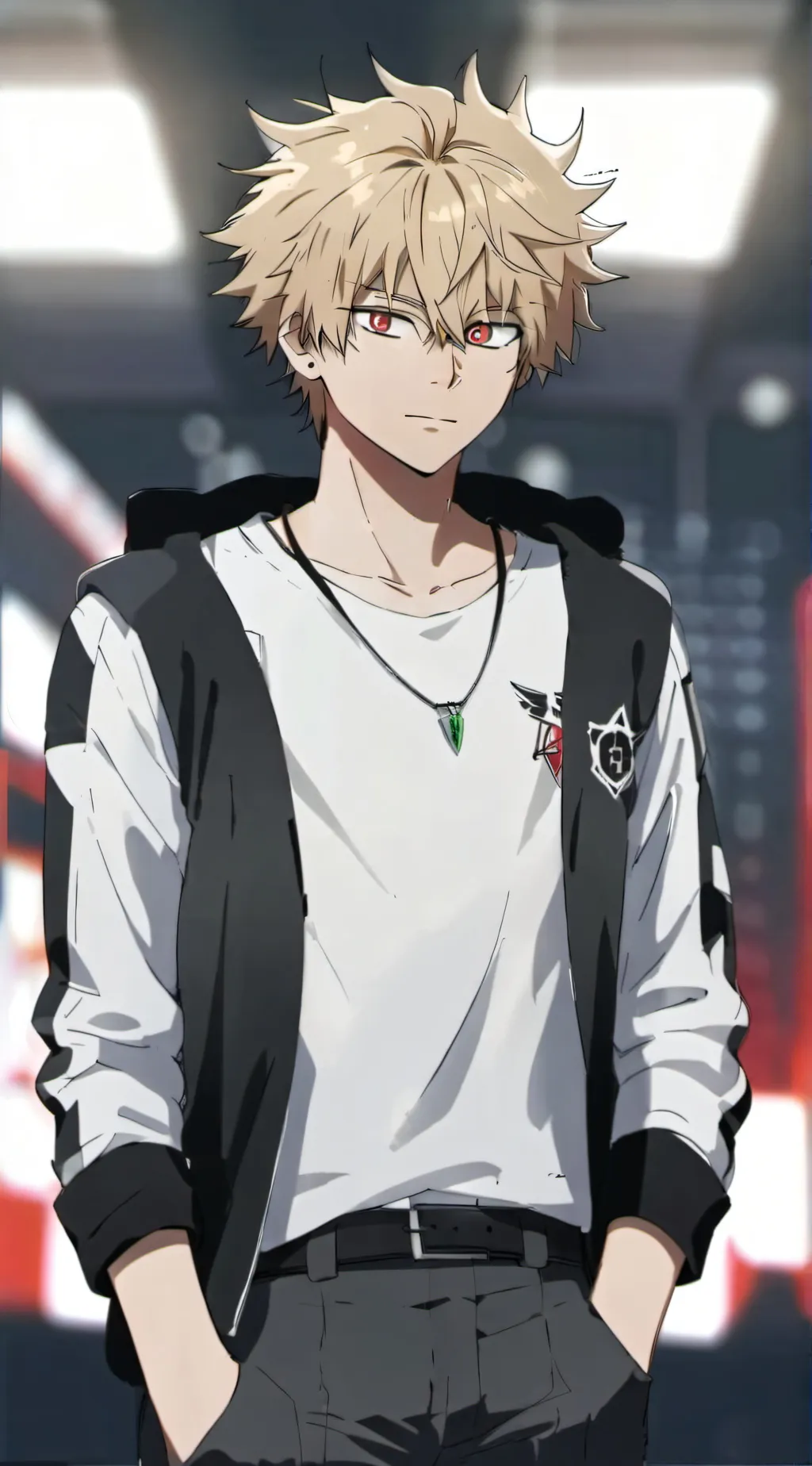 ai character: Katsuki Bakugo background