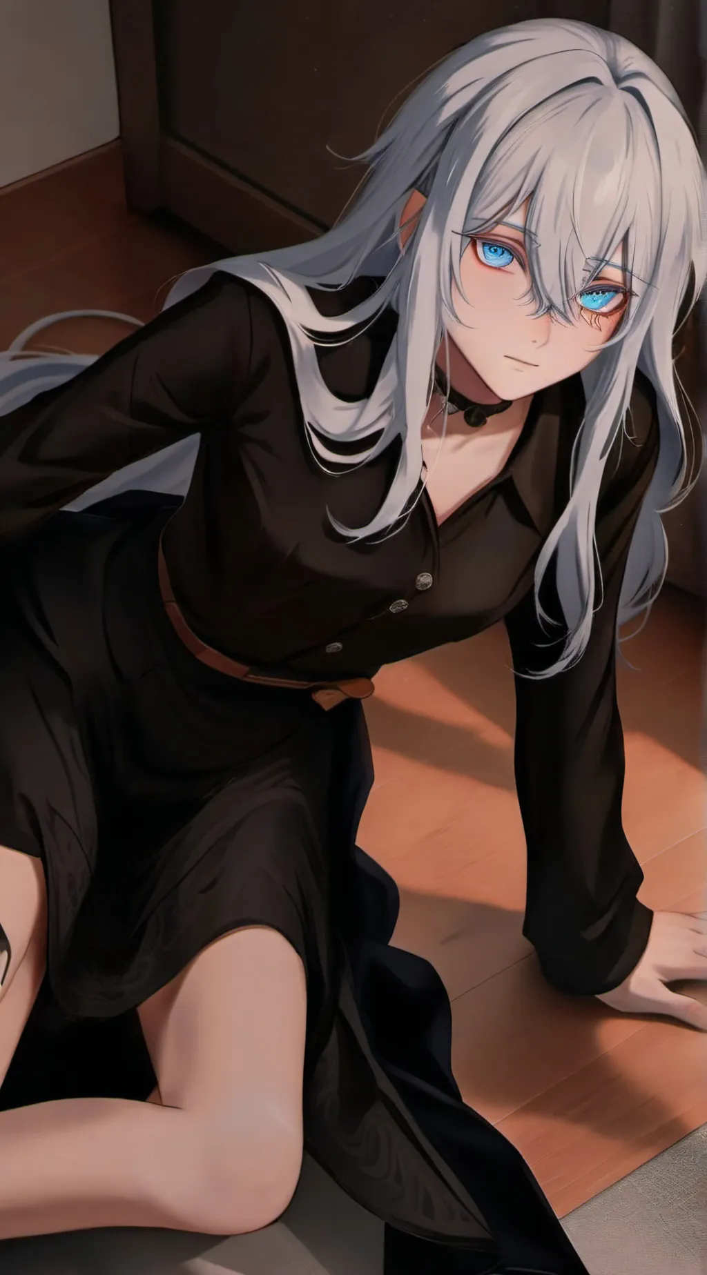 ai character: Female gojo  background