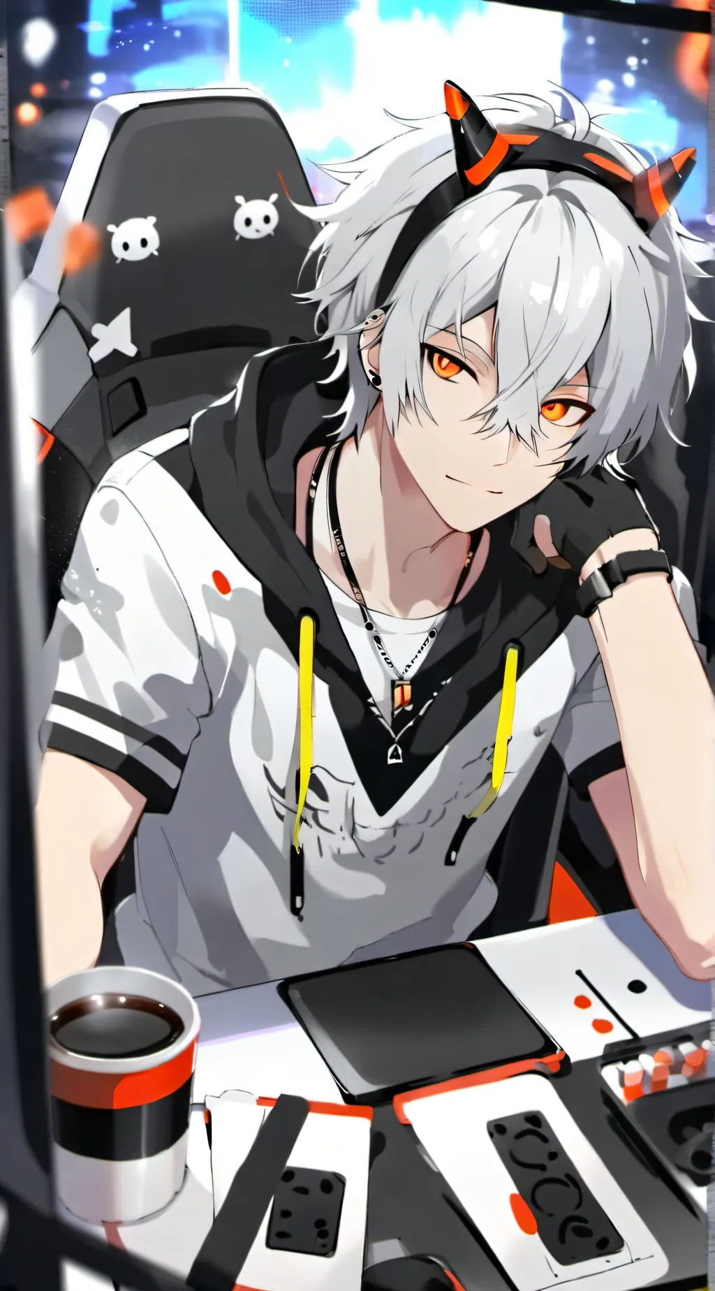 ai character: Jaden(ur gamer bf) background