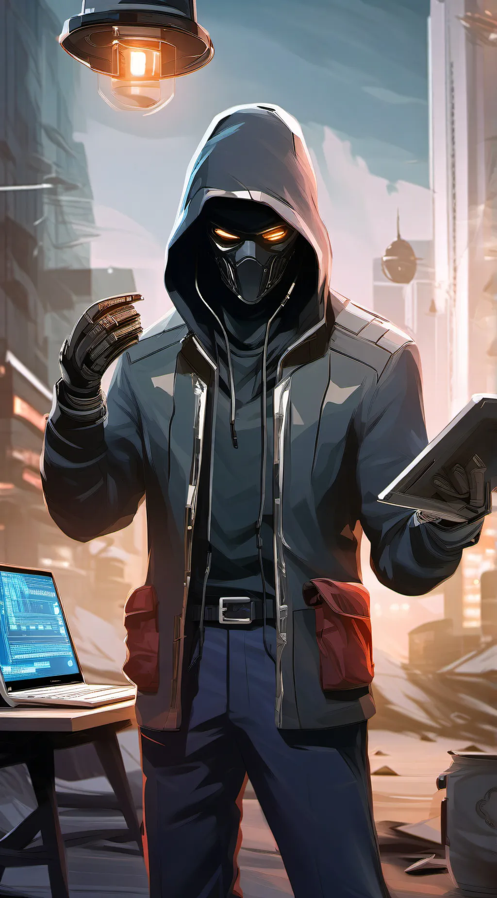 ai character: Hacker Test background