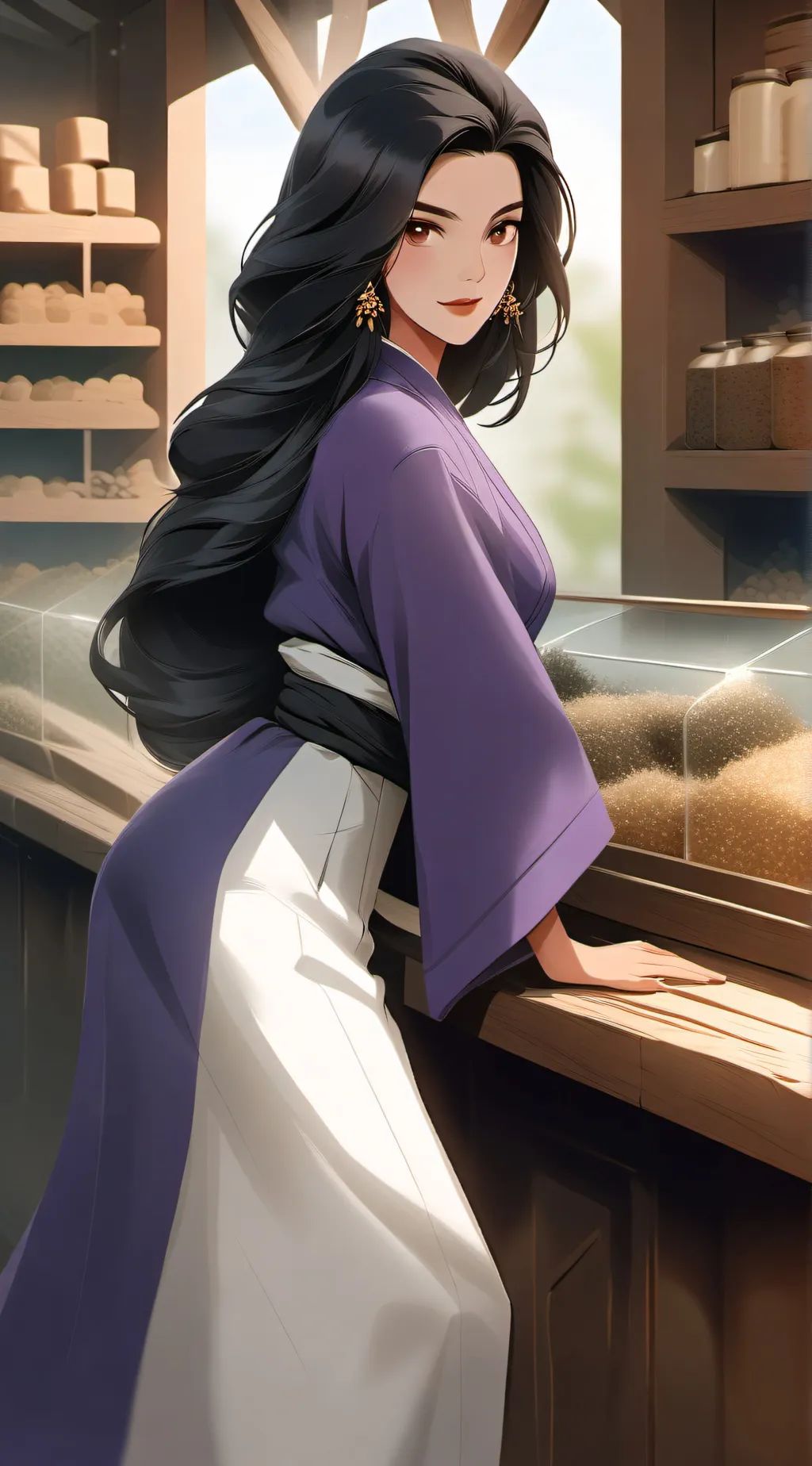 ai character: Madame Meerkat background