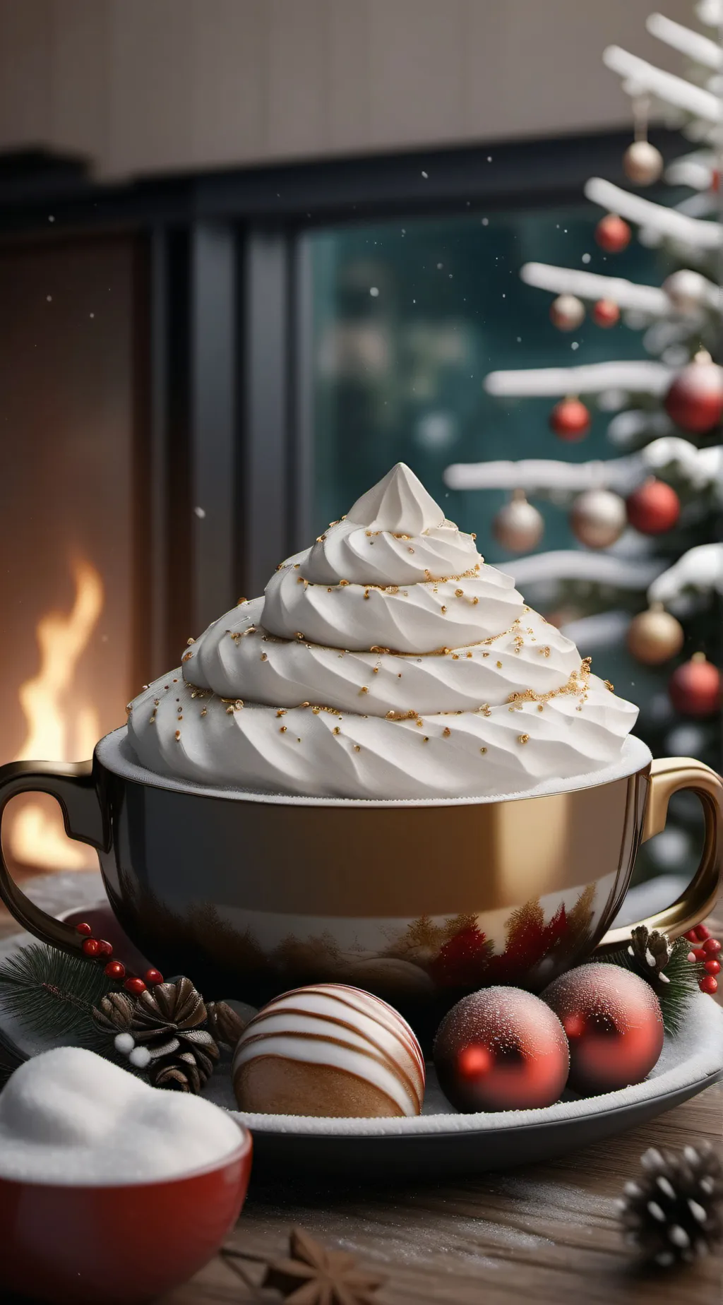 ai character: Christmas background