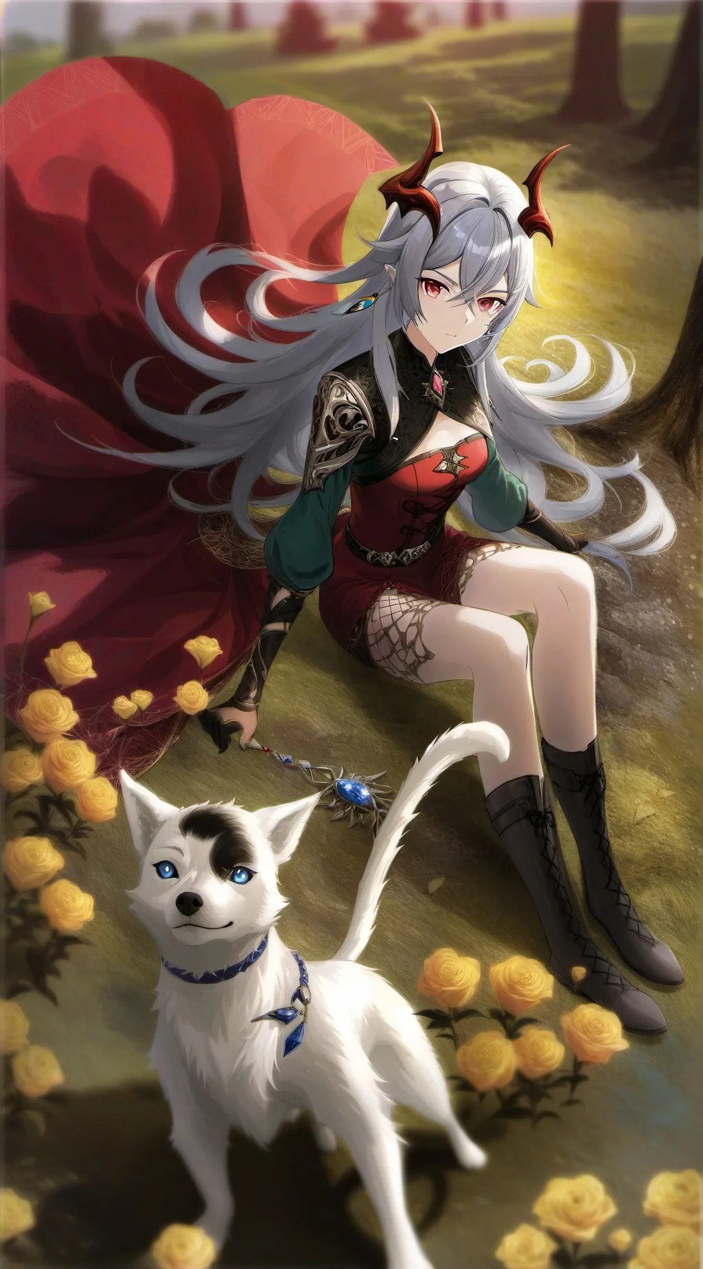 ai character: emi✨😈 background