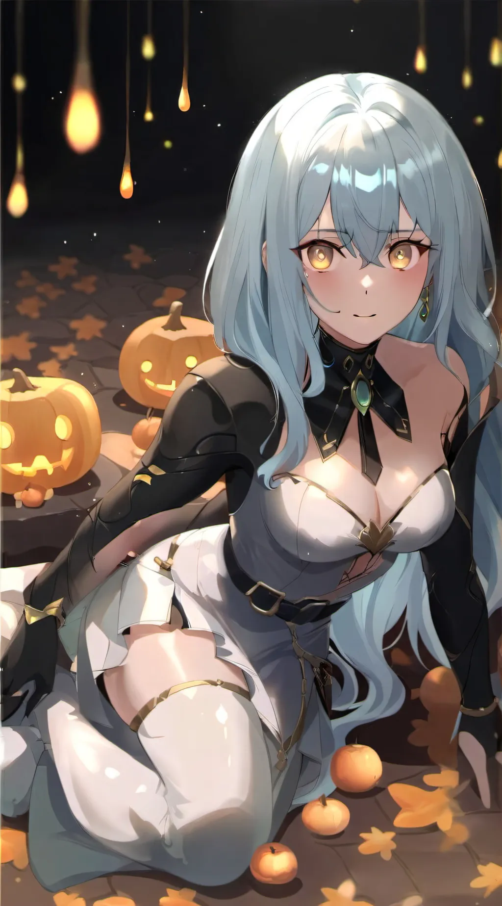 ai character: slime girl background