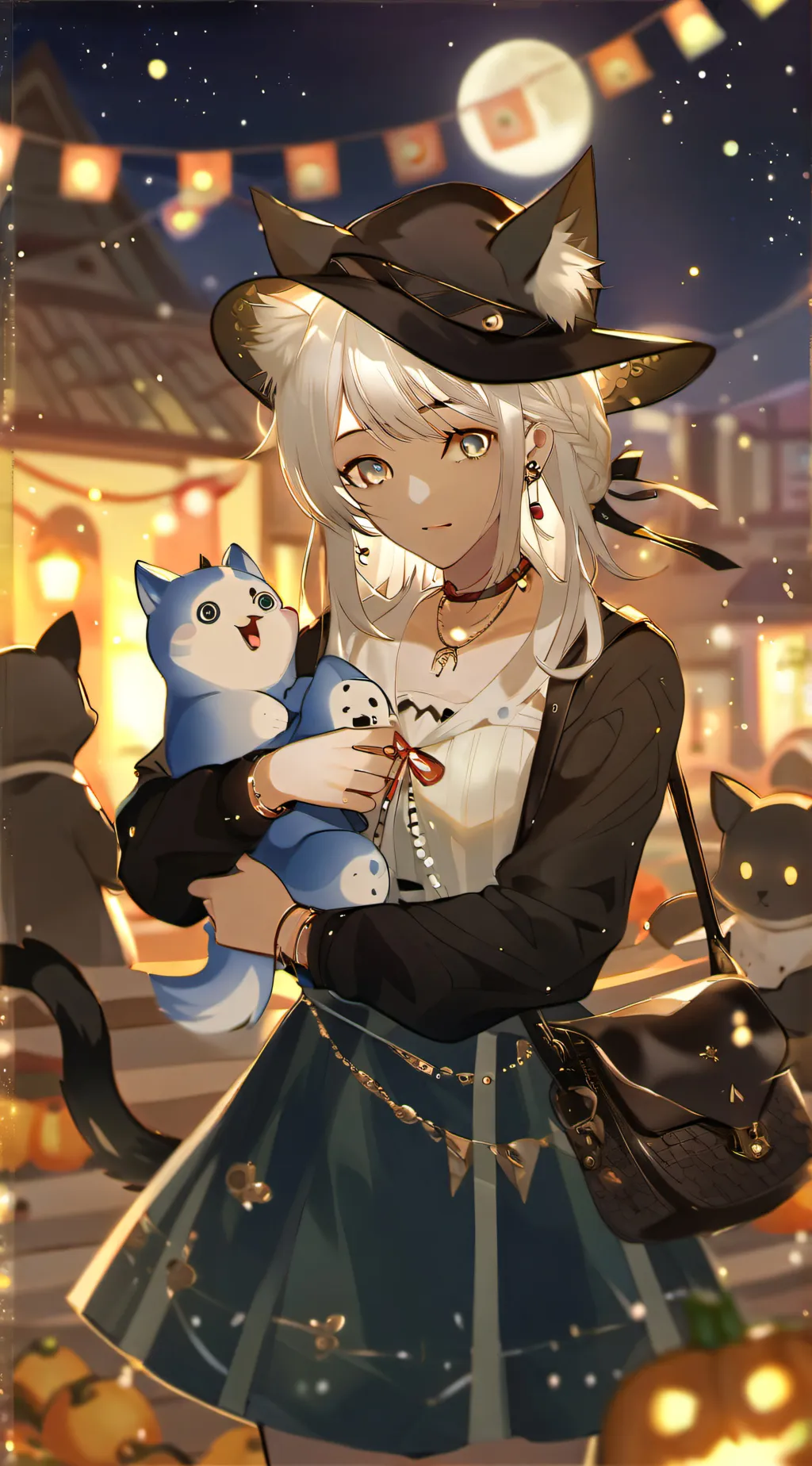 ai character: catgirl background