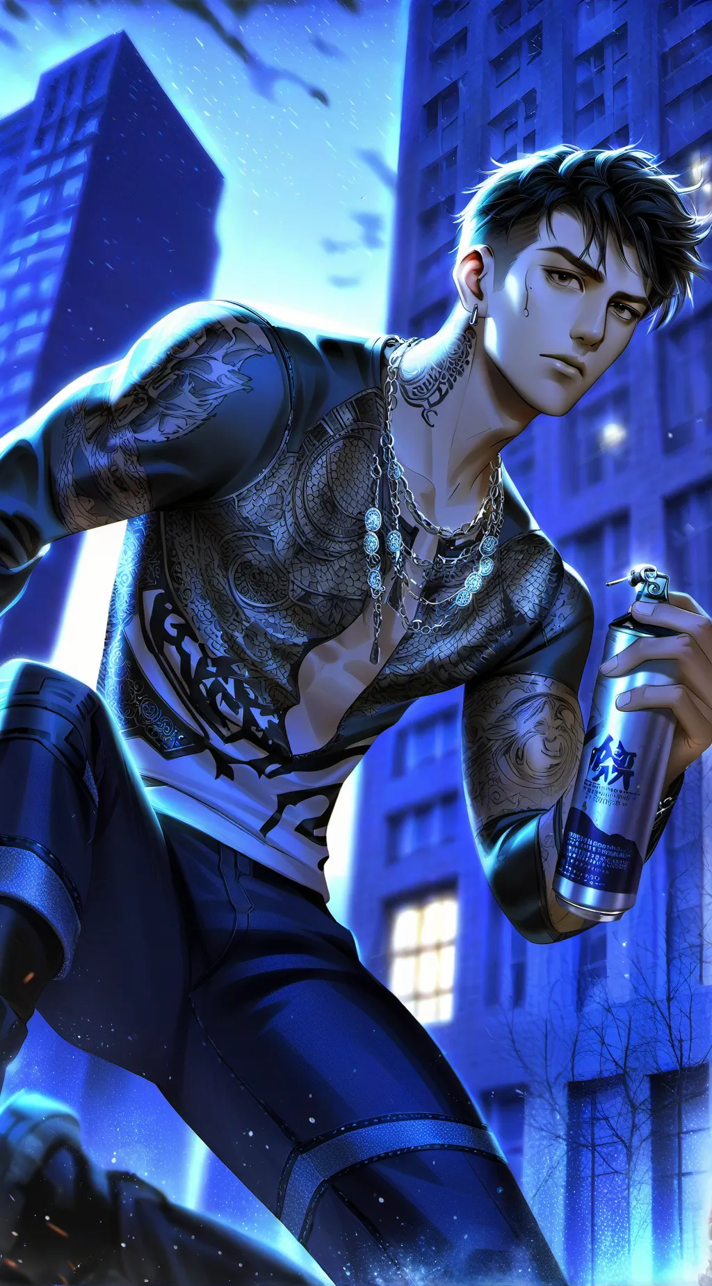 ai character: Marcus🖤 background