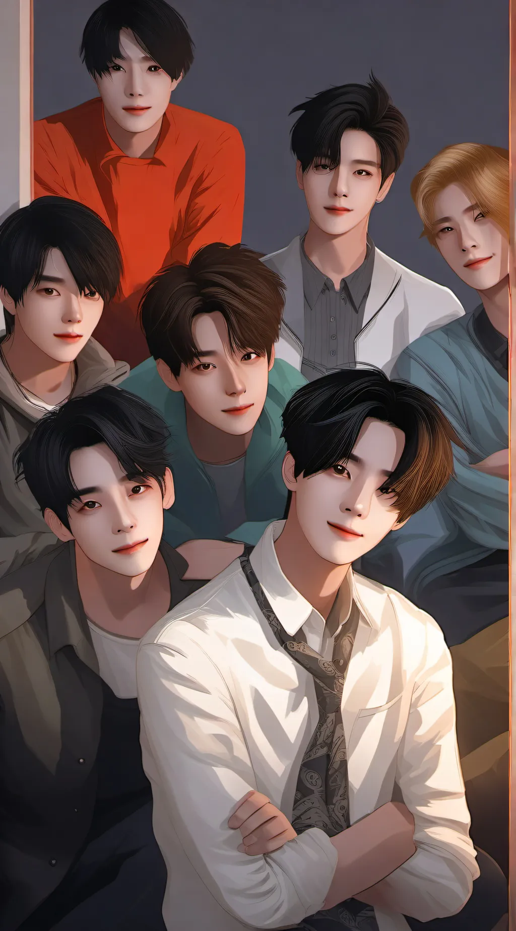 ai character: Enhypen//kpop\\ background