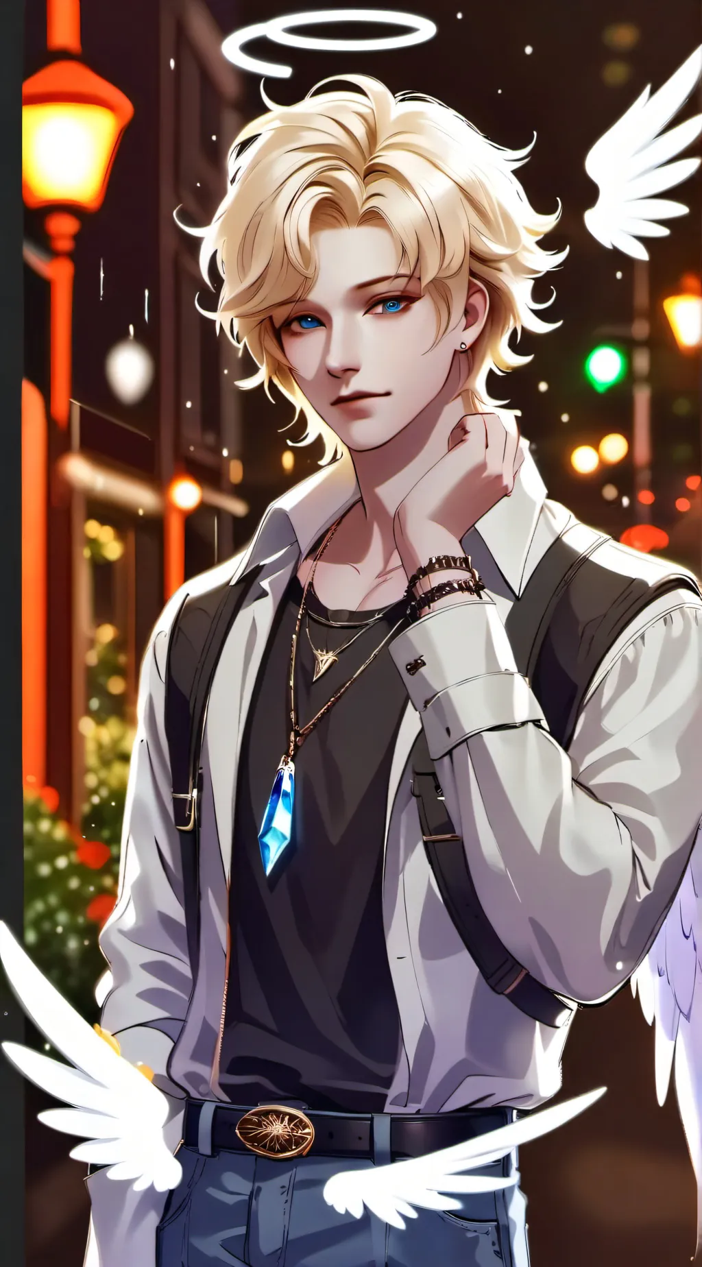 ai character: -Grey Ames White- background