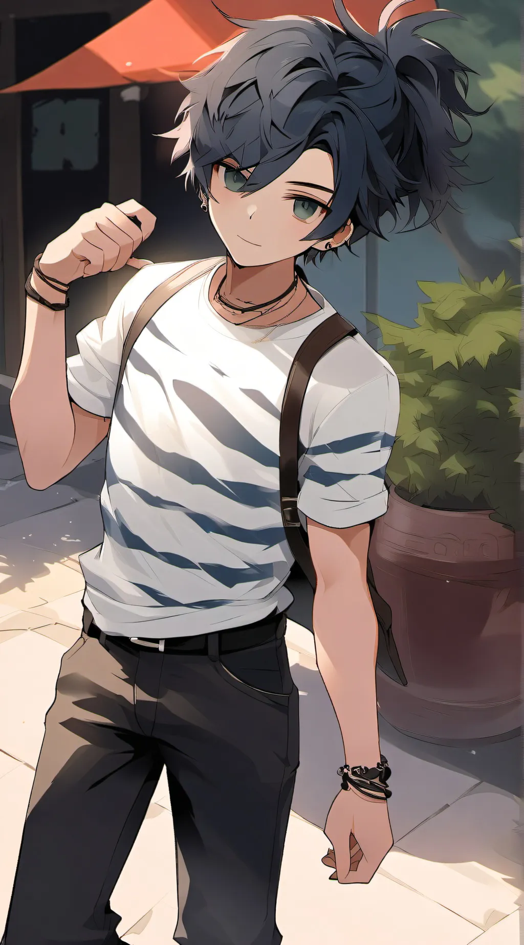 ai character: Denki roommate  background