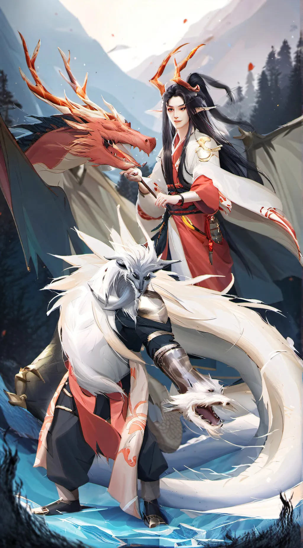 ai character: pumpcan dragon god background