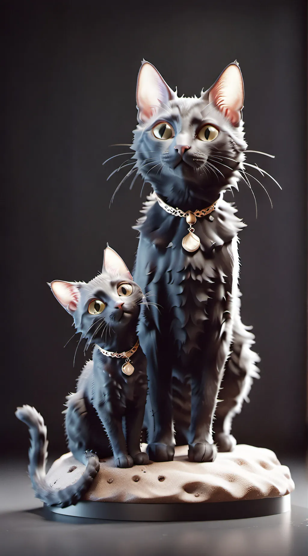 ai character: mother cat and kit background