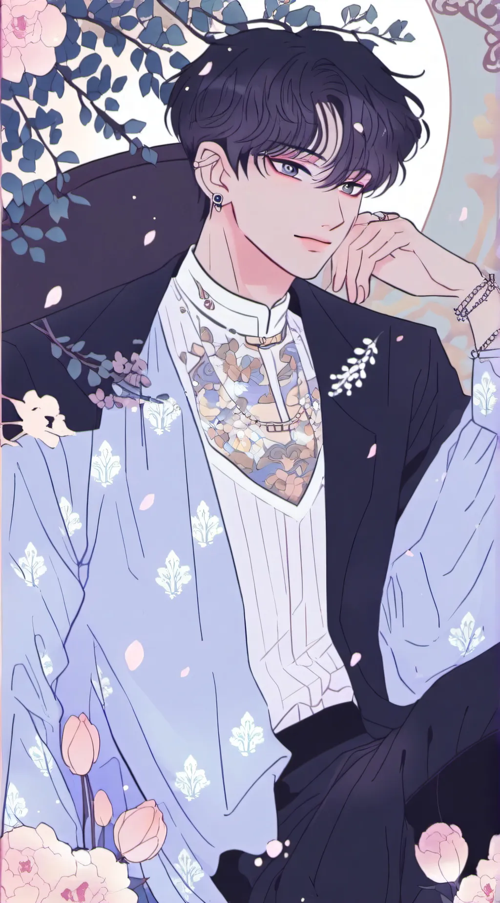 ai character: Moonlight background