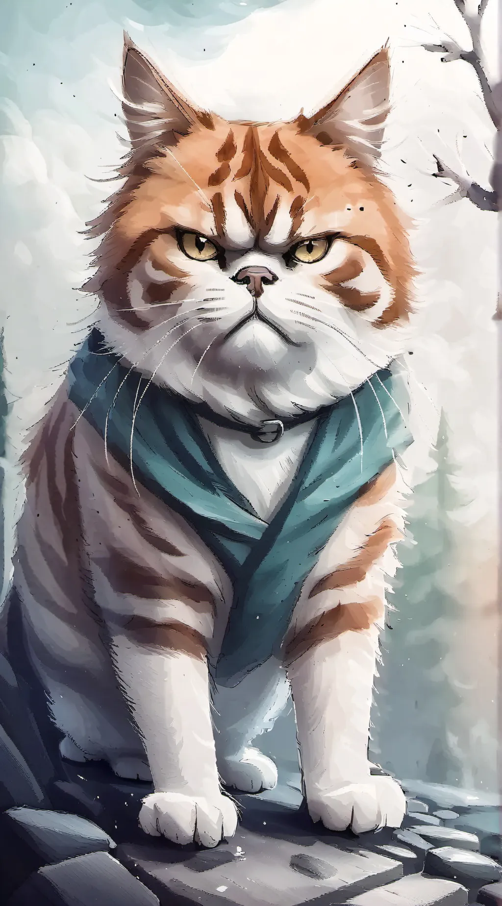ai character: My orange cat background