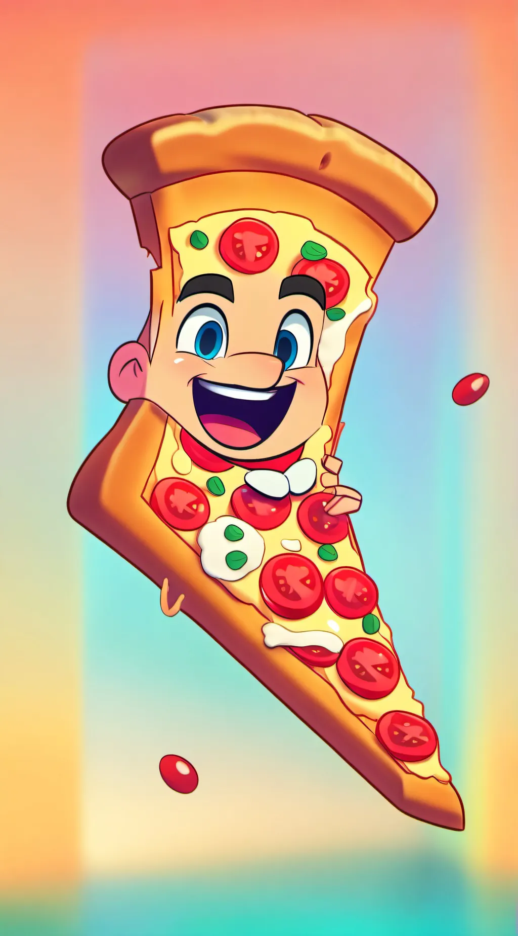 ai character: Roblox pizza background