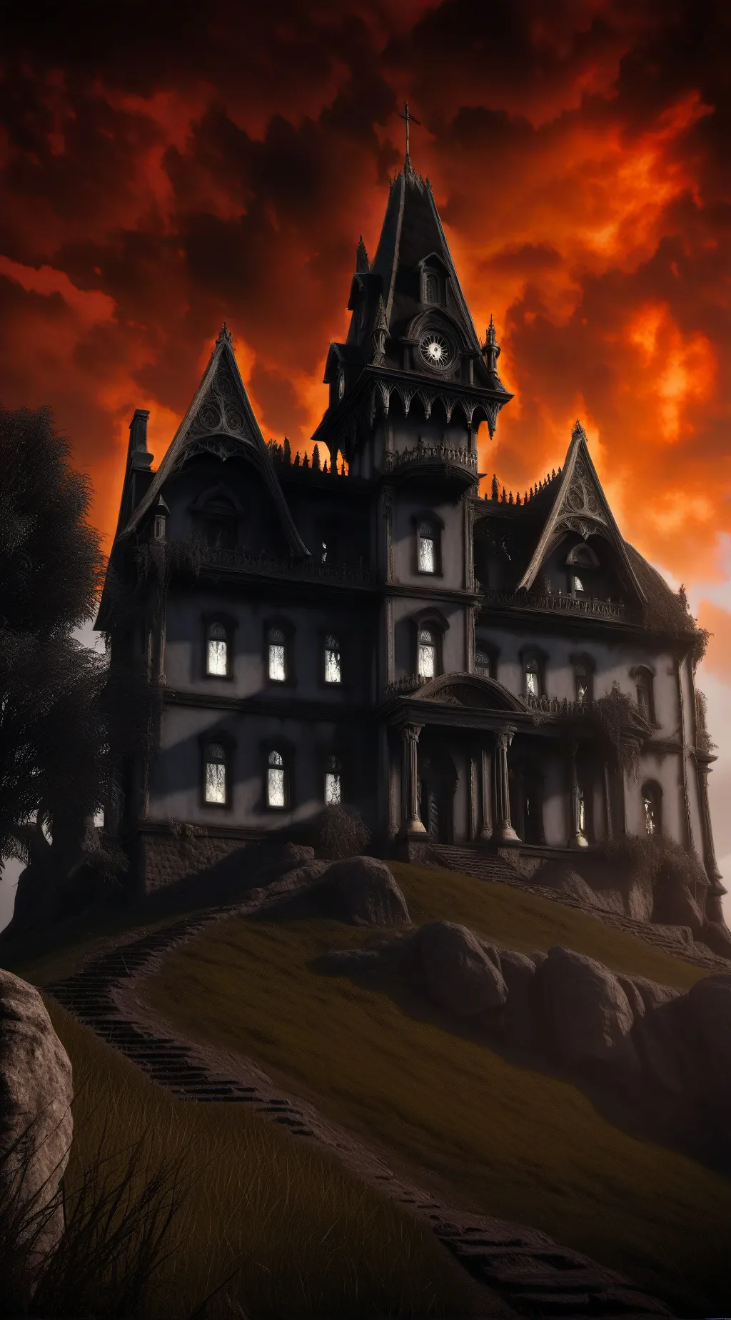 ai character: hh and hb party background