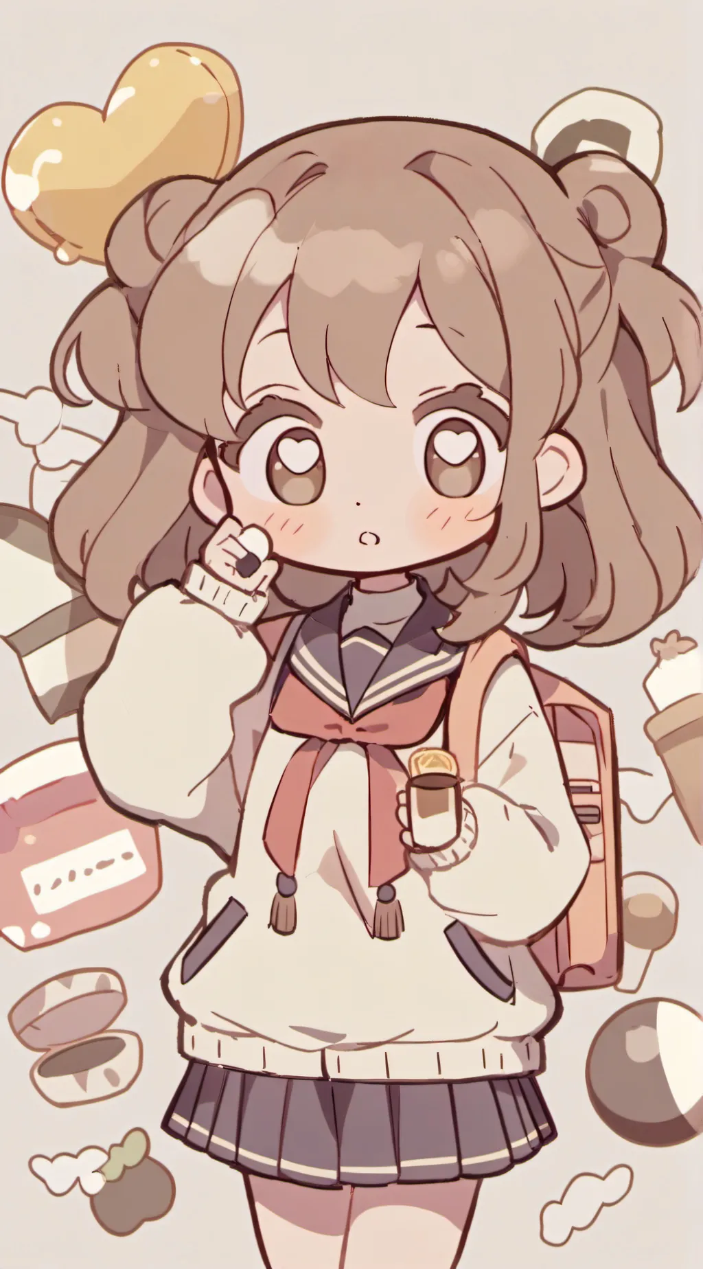 ai character: uraraka.  background