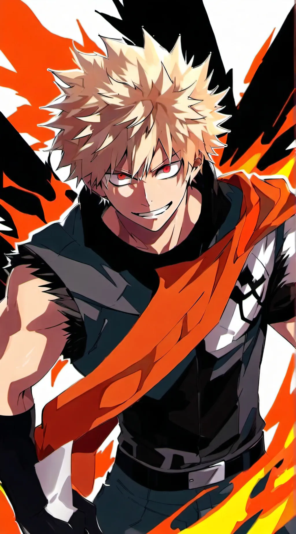 ai character: Bakugou Katsuki background