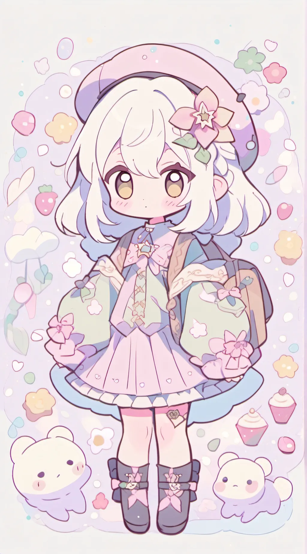 ai character: Strwbberie  background