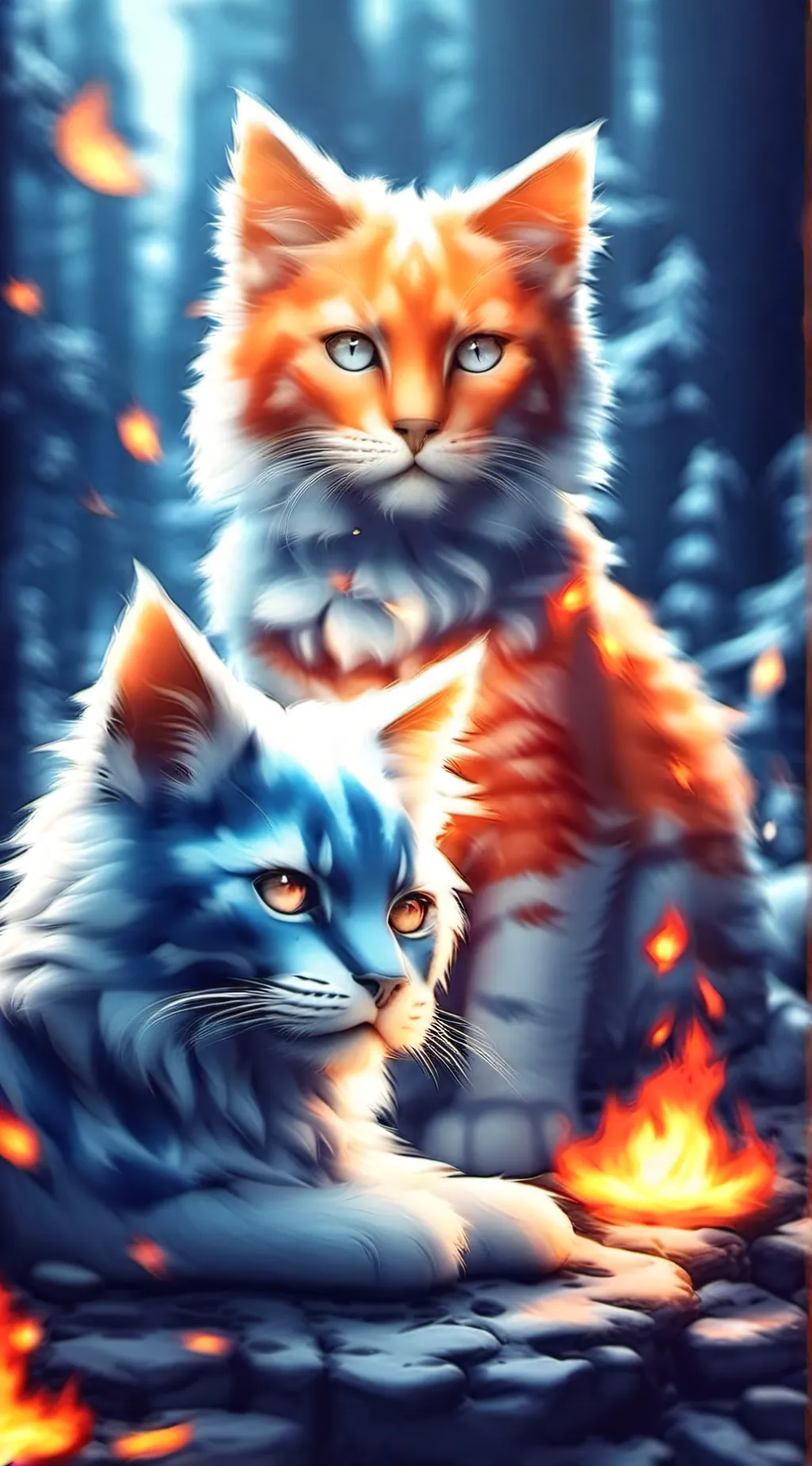 ai character: Cole and Crystal background