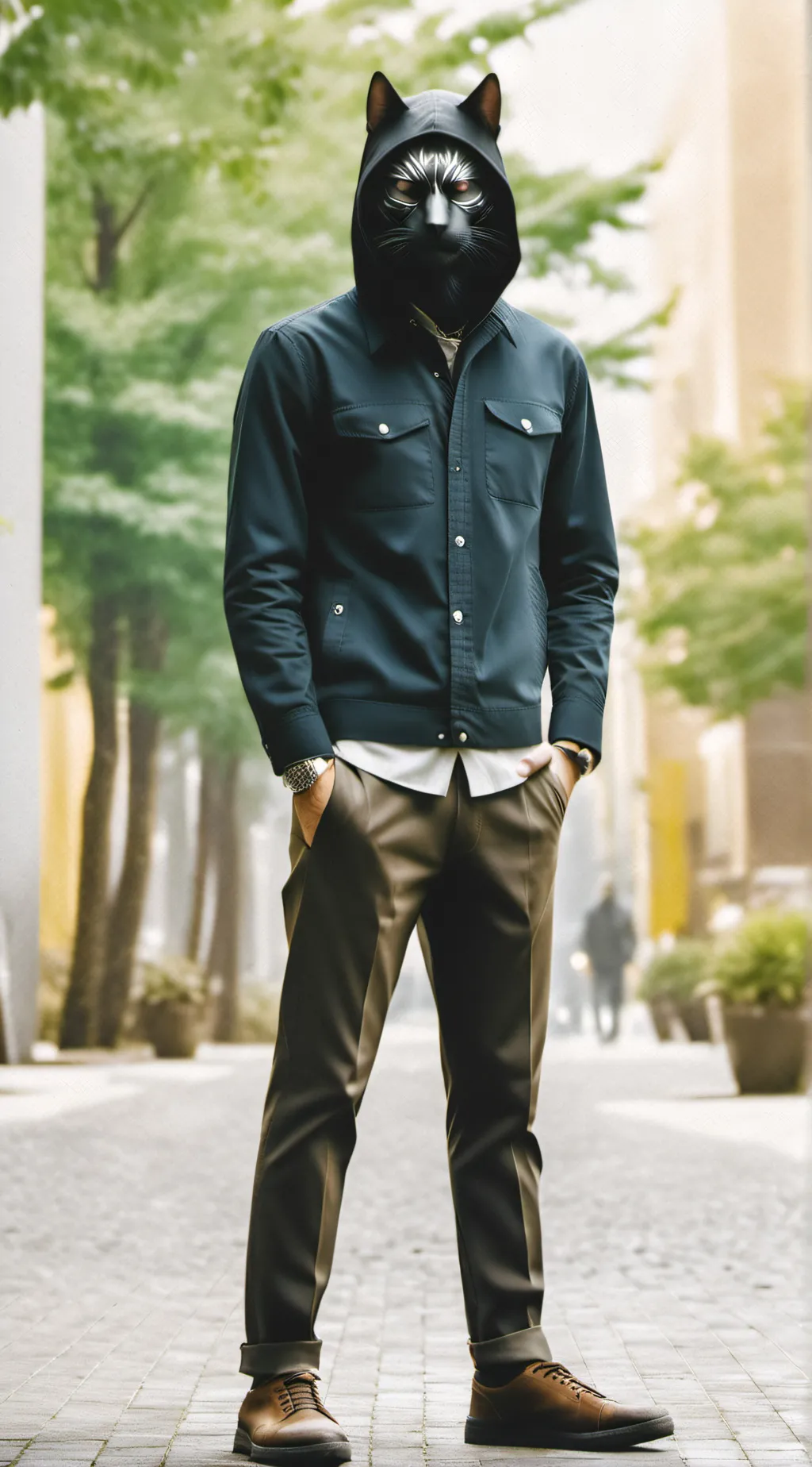 ai character: The night cat background