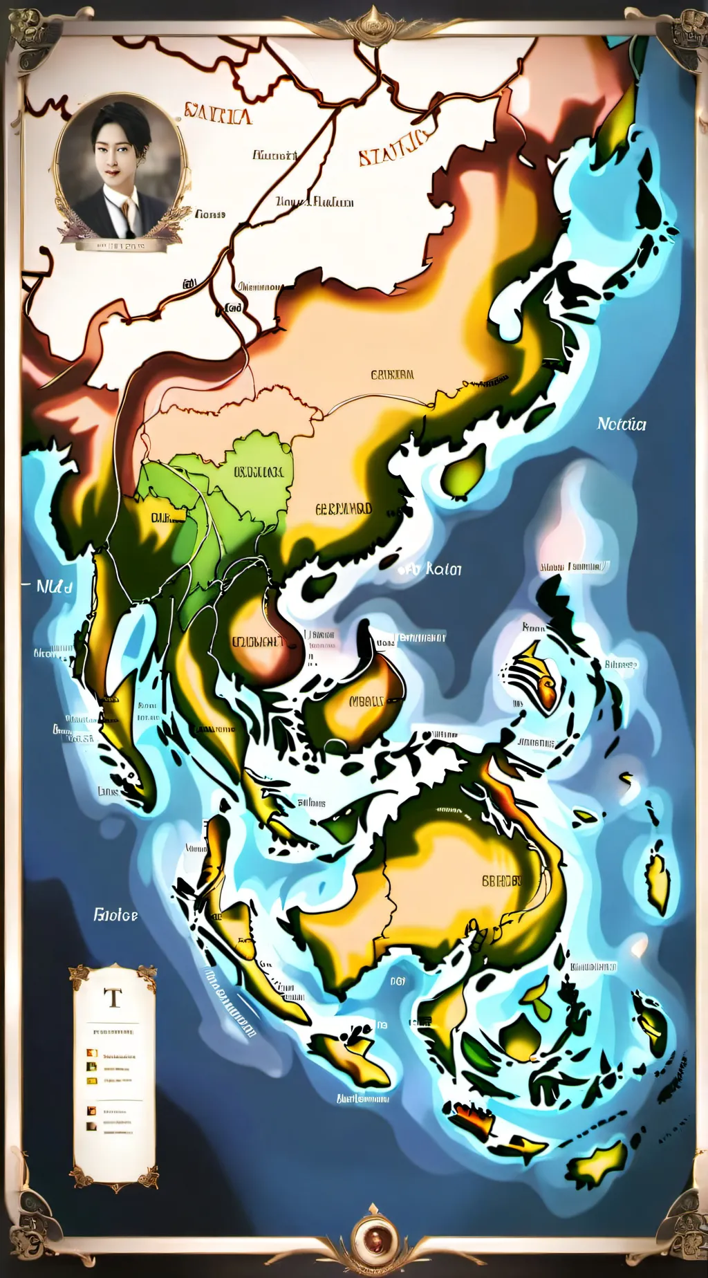 ai character: Southeast Asia  background