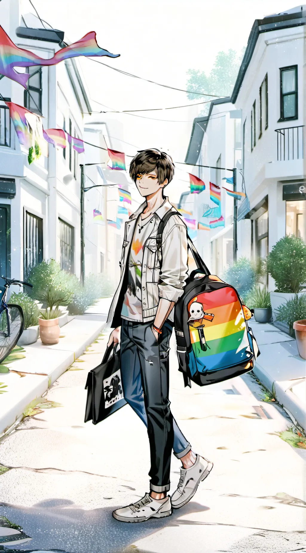 ai character: The gayest boy background