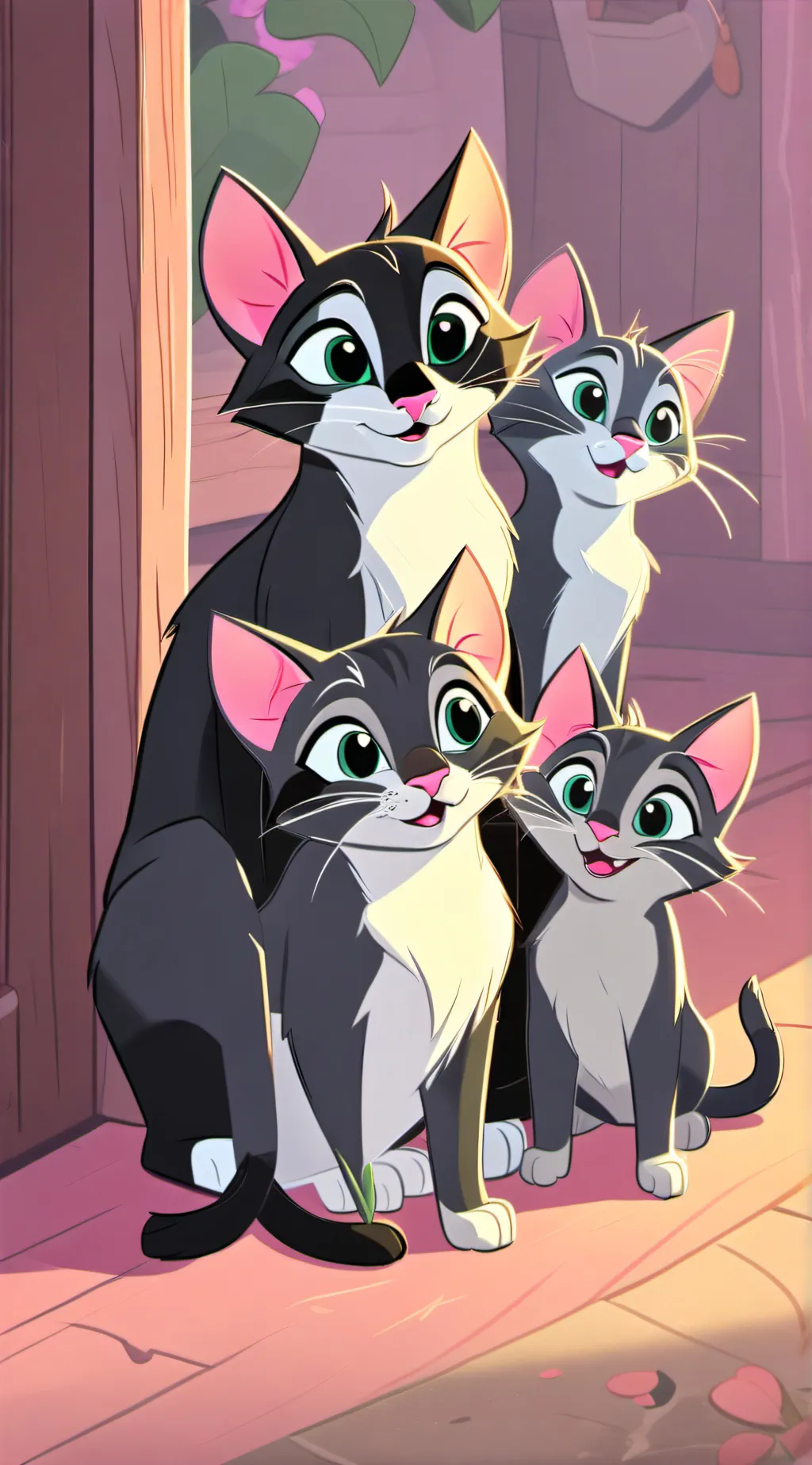 ai character: Cat Family background