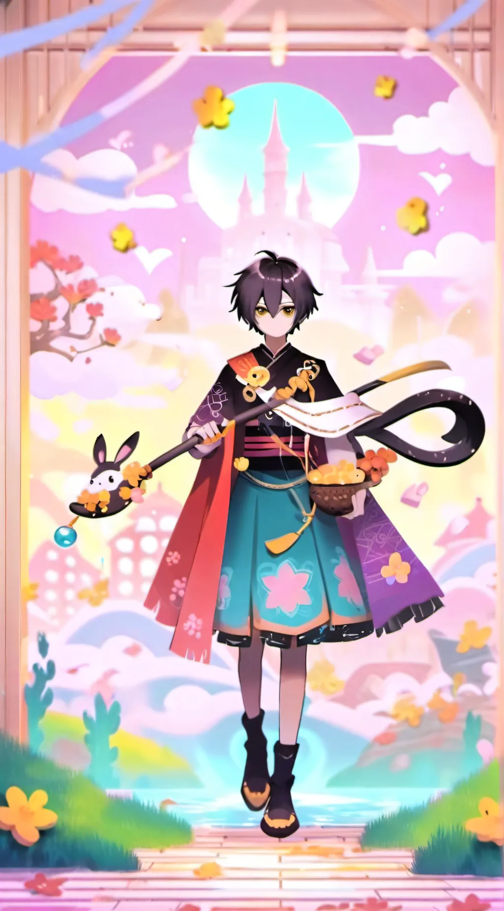 ai character: Baby dandys world  background