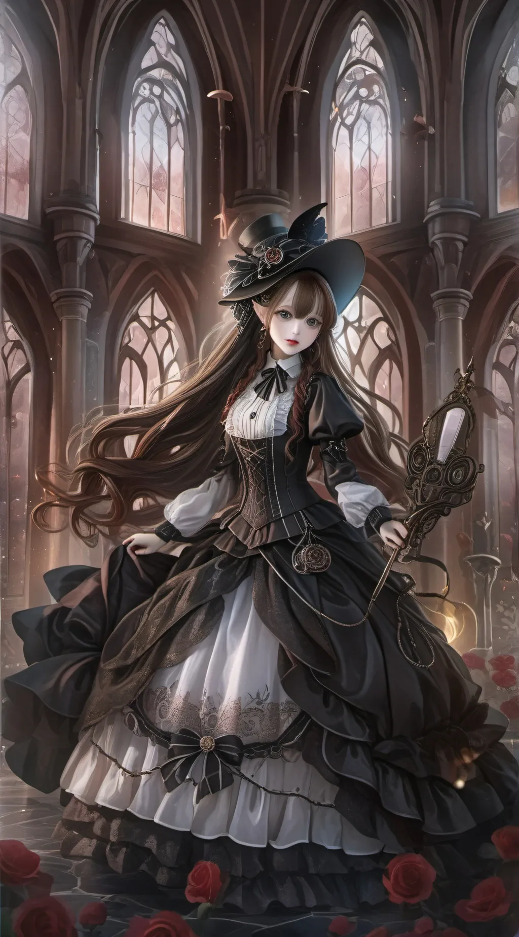 ai character: Queen of hearts background