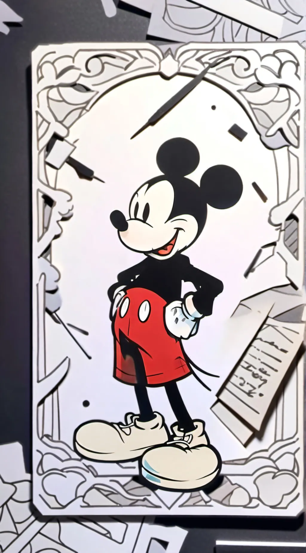 ai character: Micky mouse background