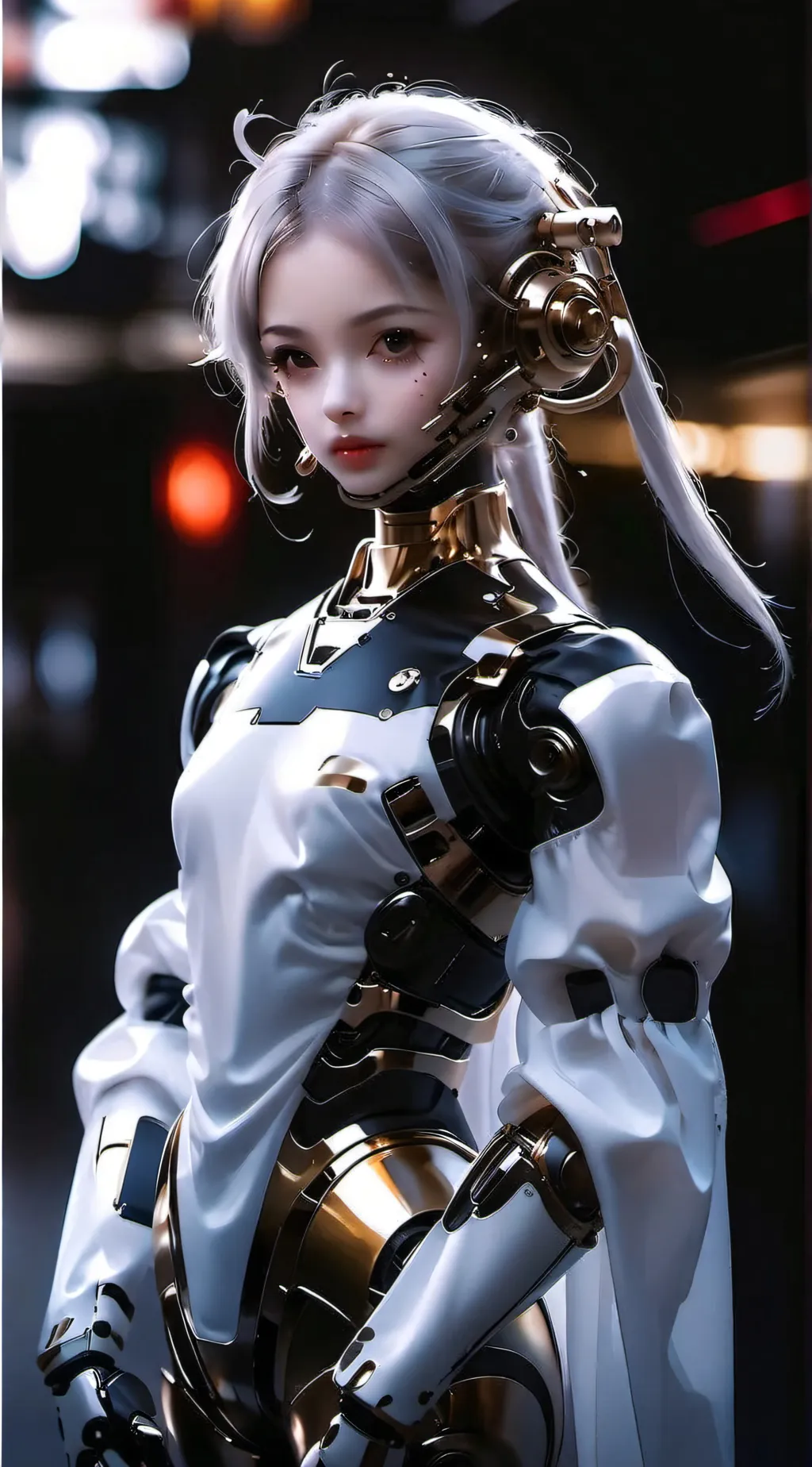 ai character: robot Monika background