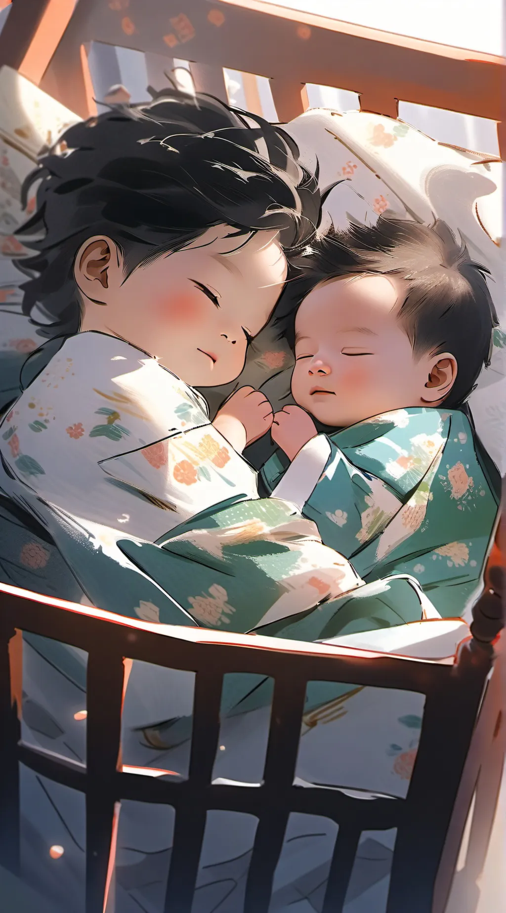 ai character: two neborns background