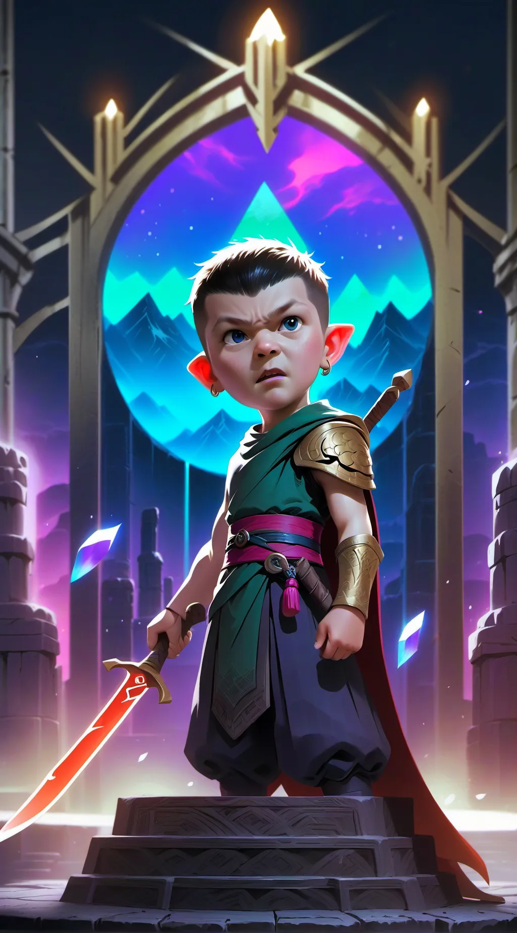 ai character: Brainrot background