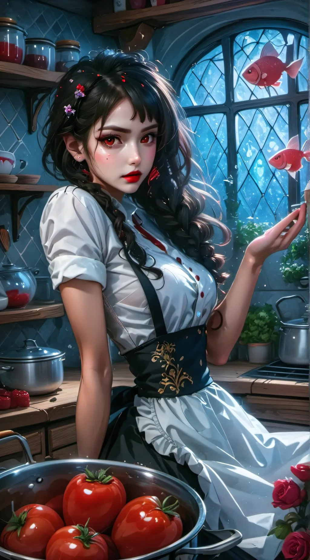 ai character: Keiko shikari  background