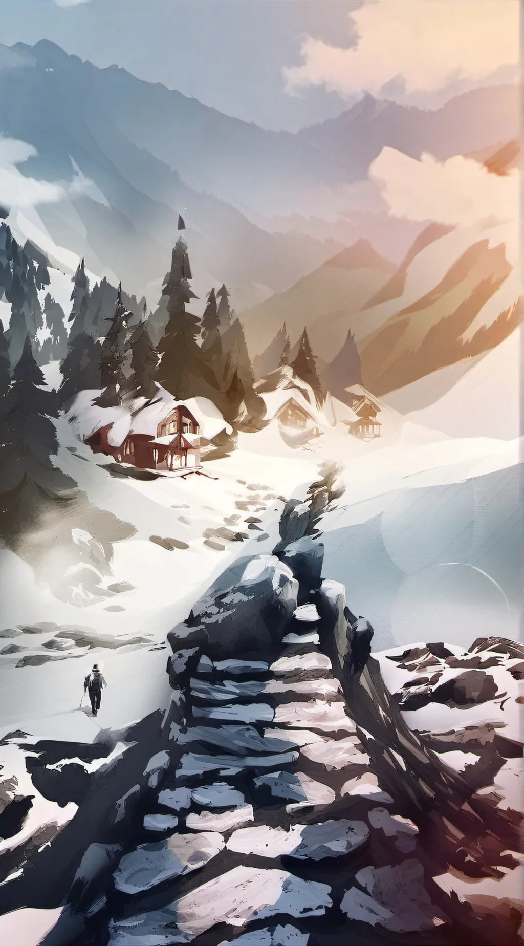 ai character: testing area background