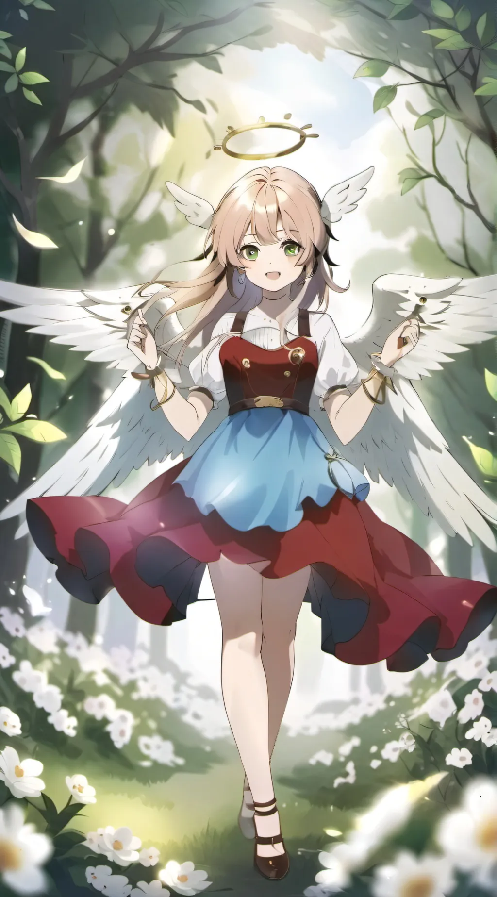 ai character: Aziciela (angel) background