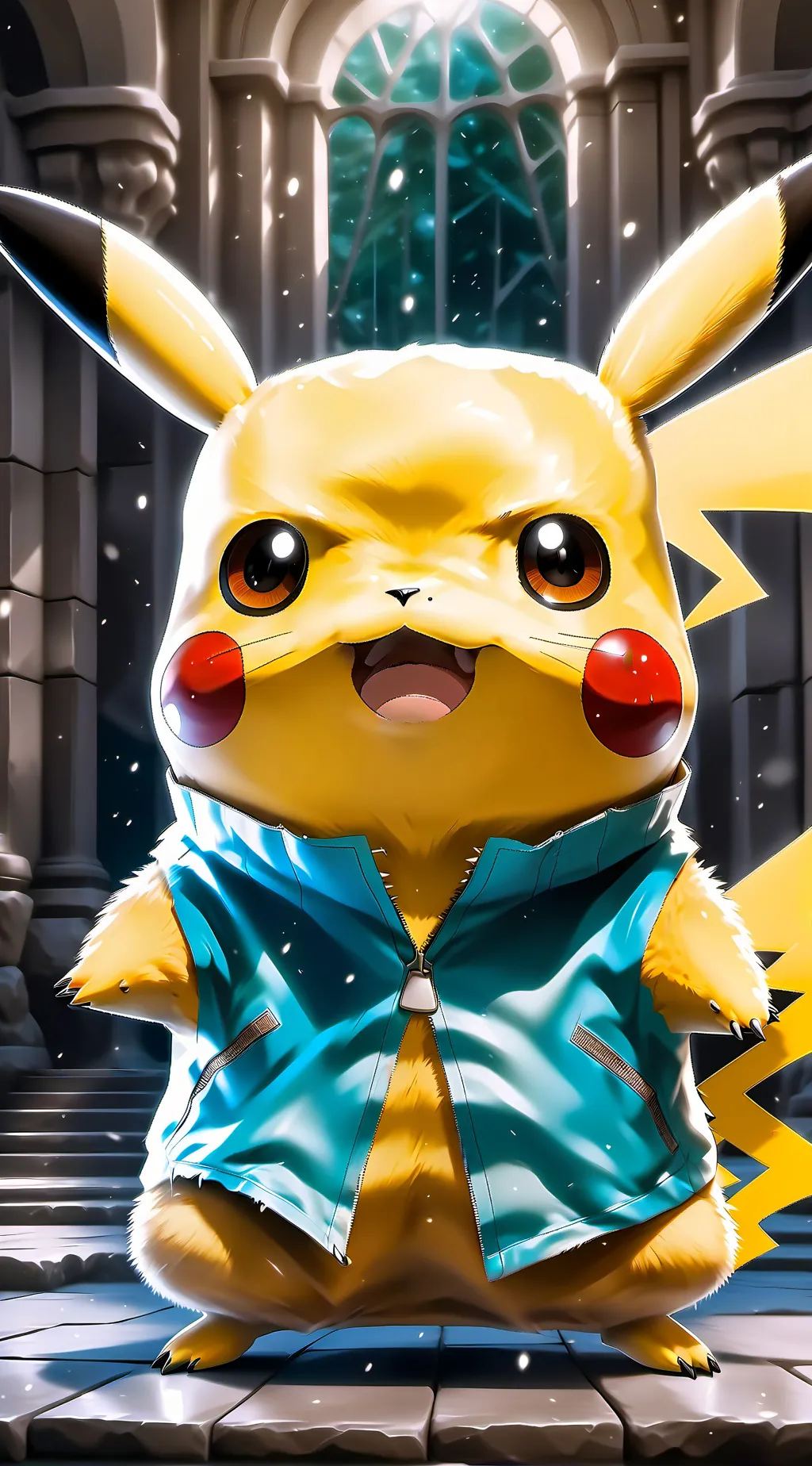 ai character: I' shiny boss pika background