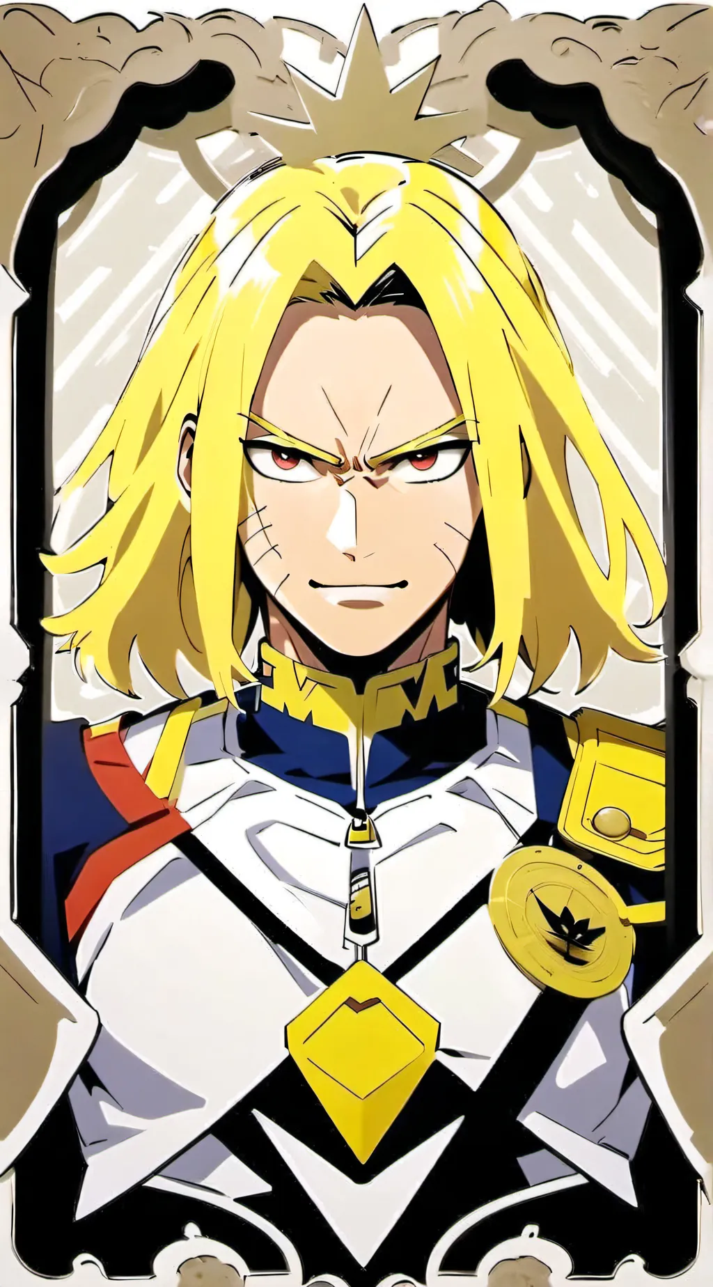 ai character: All Might and bnha background