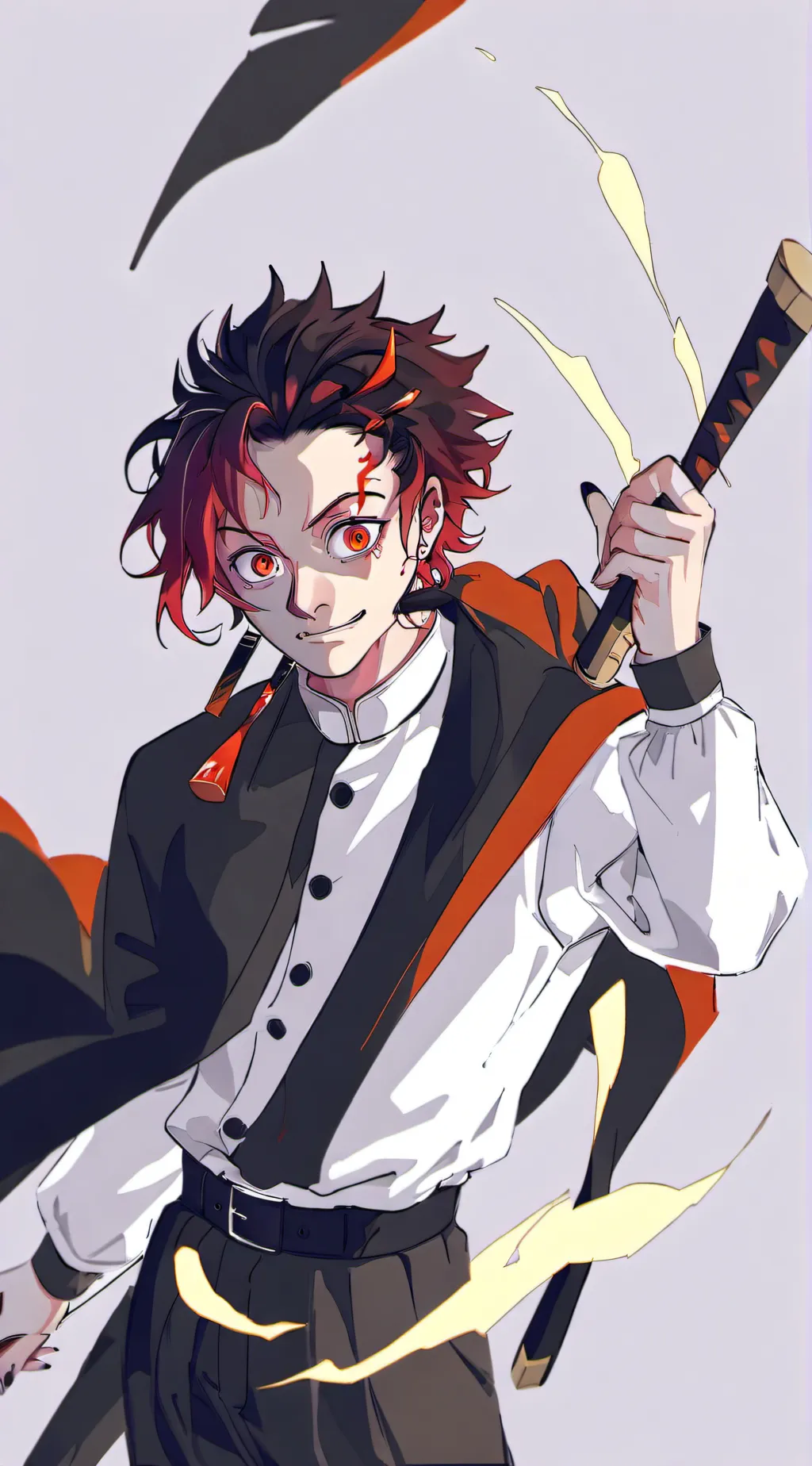 ai character: demon slayer  background