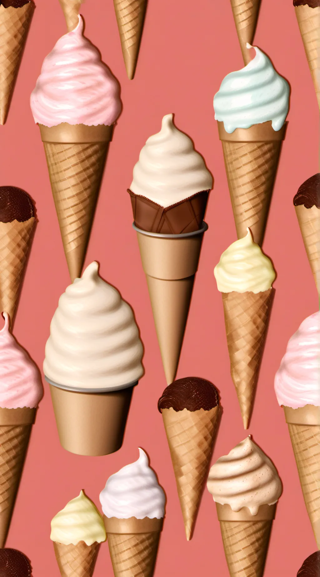 ai character: ice cream  background